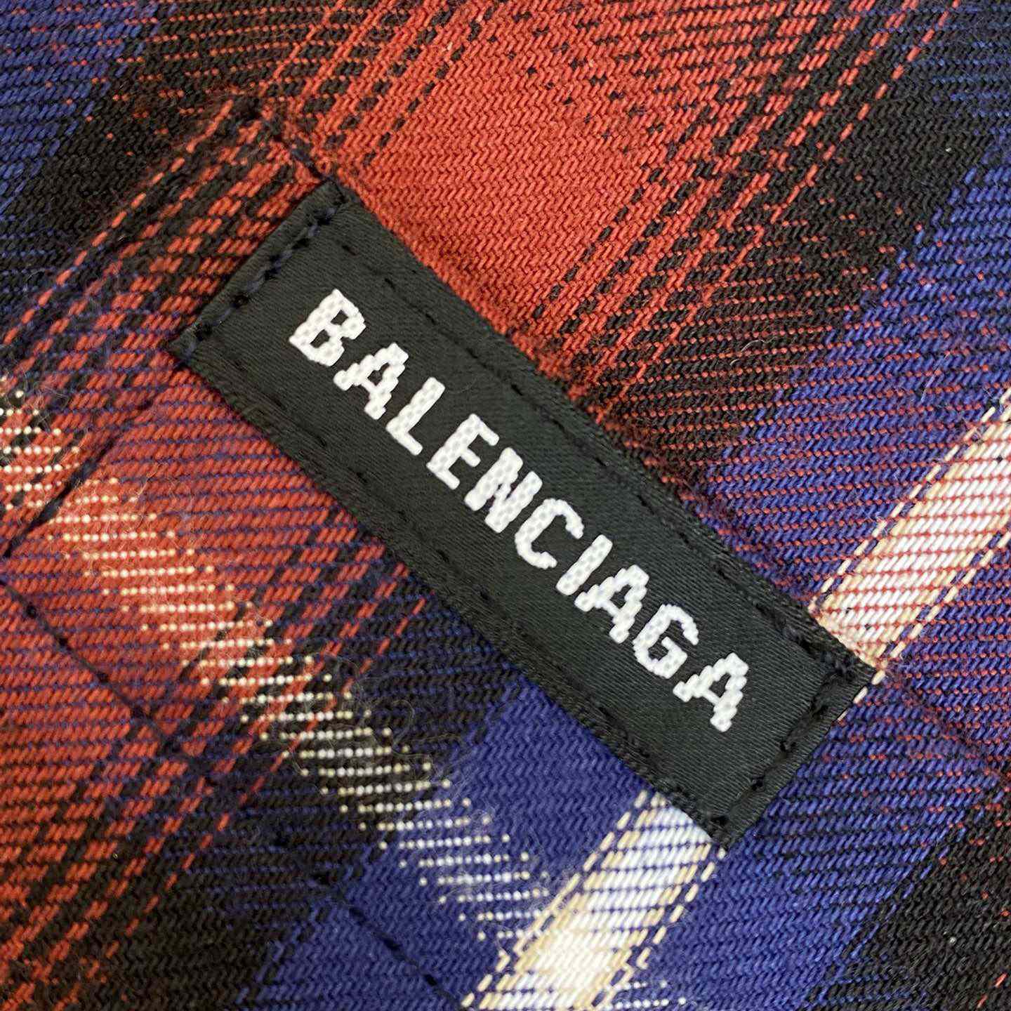 Balenciaga Check-print Lined Shirt - FashionPlug