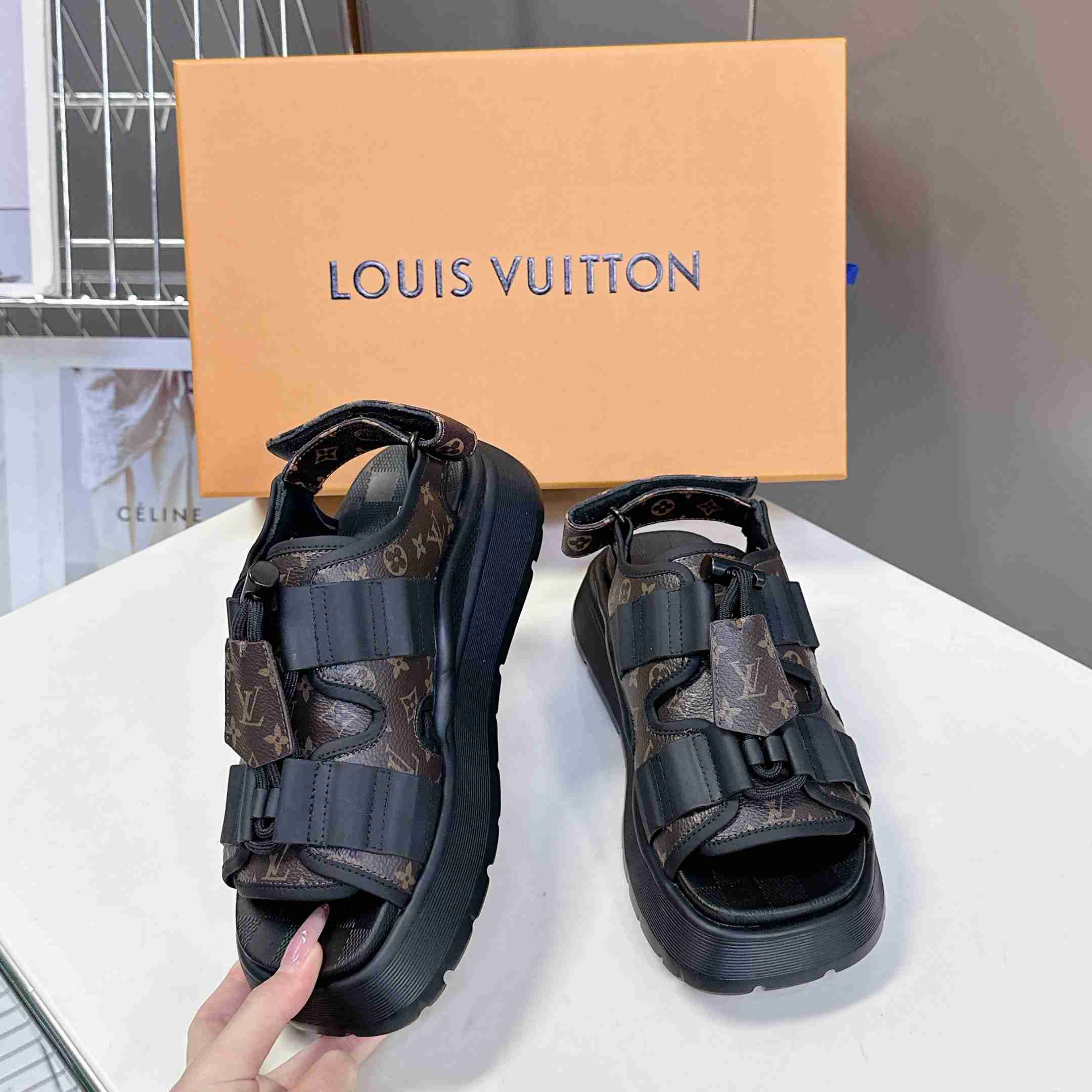 Louis Vuitton Chameleon Platform Sandal   1AHOAG - FashionPlug