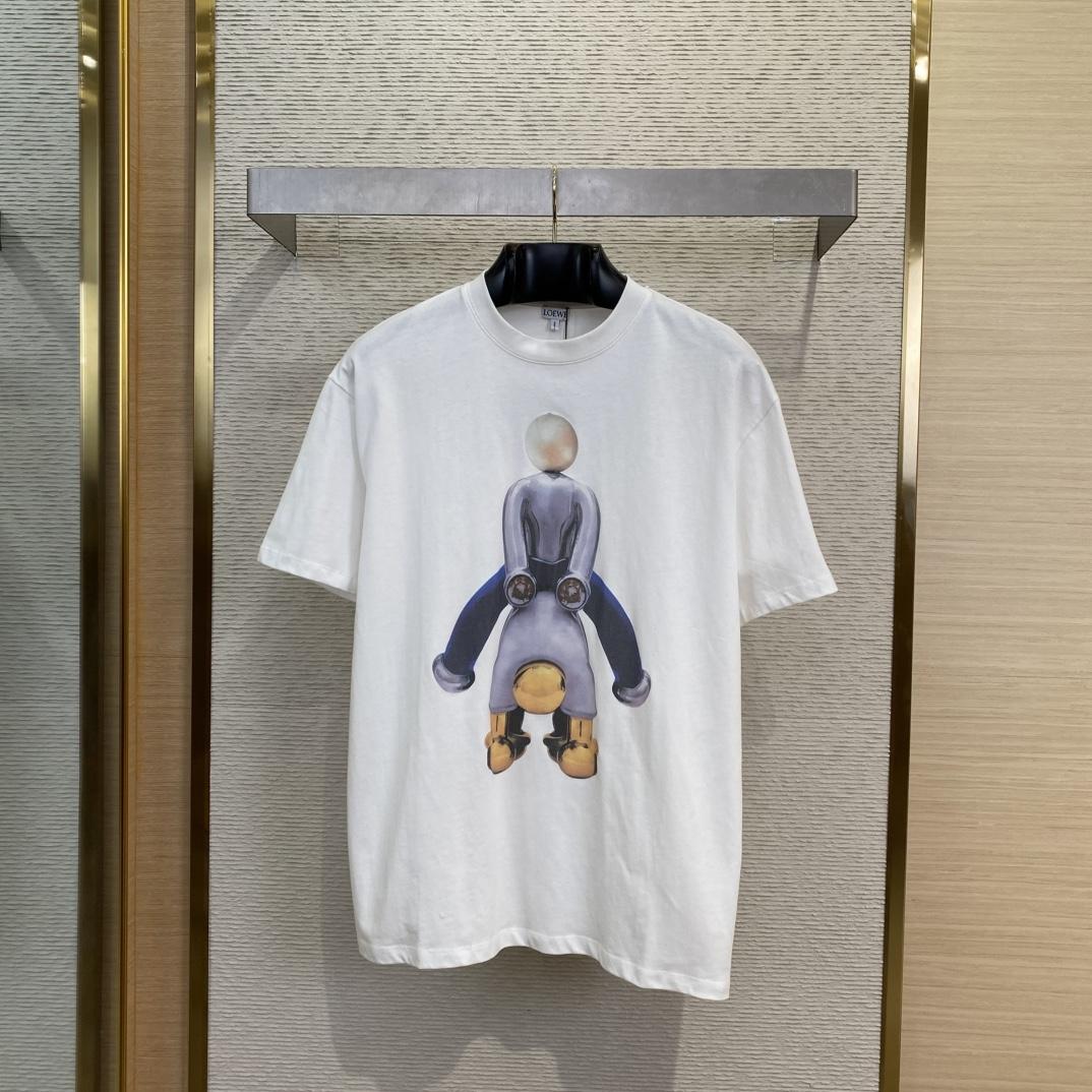 Loewe Loose Fit T-shirt In Cotton - FashionPlug
