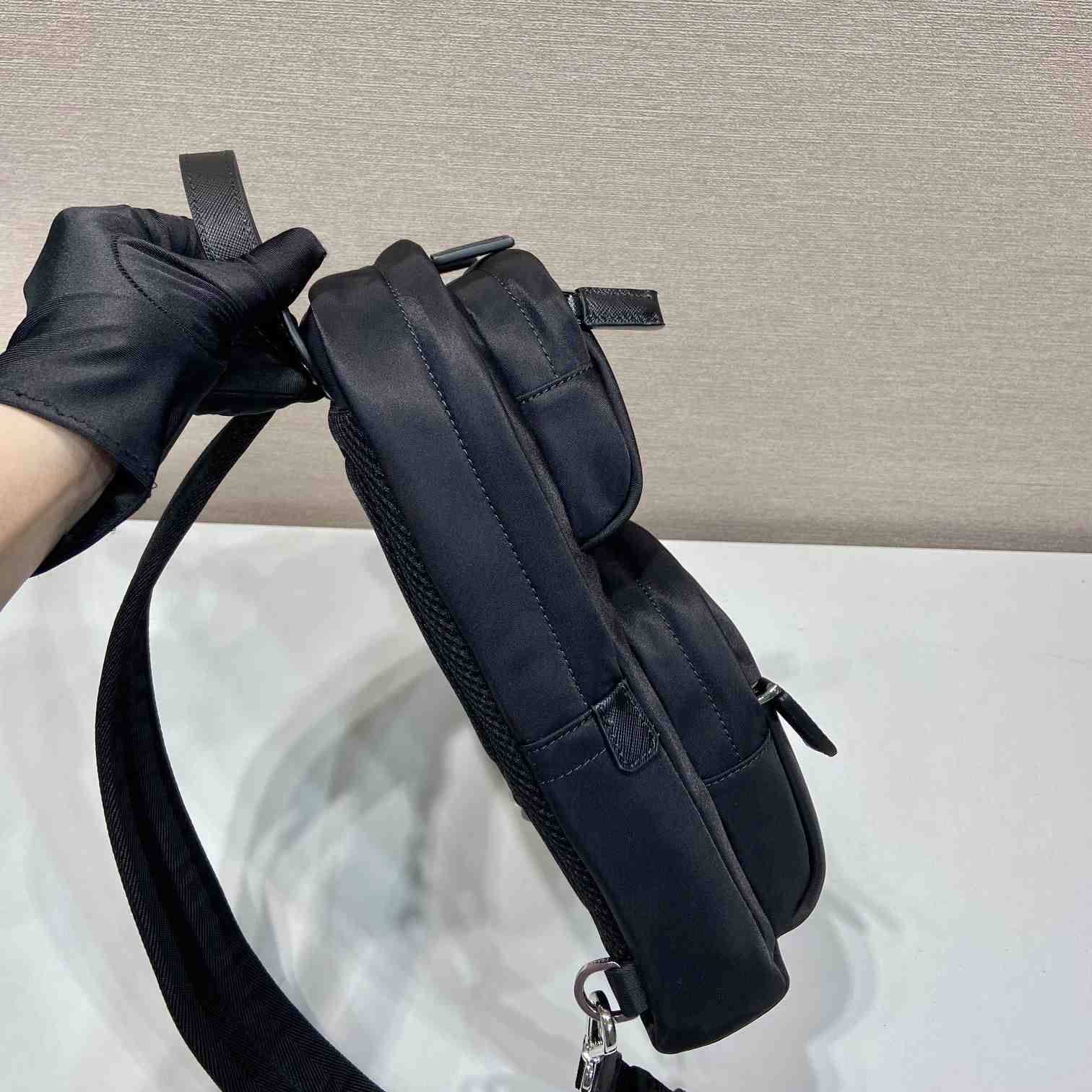 Prada Re-Nylon And Saffiano Leather Backpack   - FashionPlug