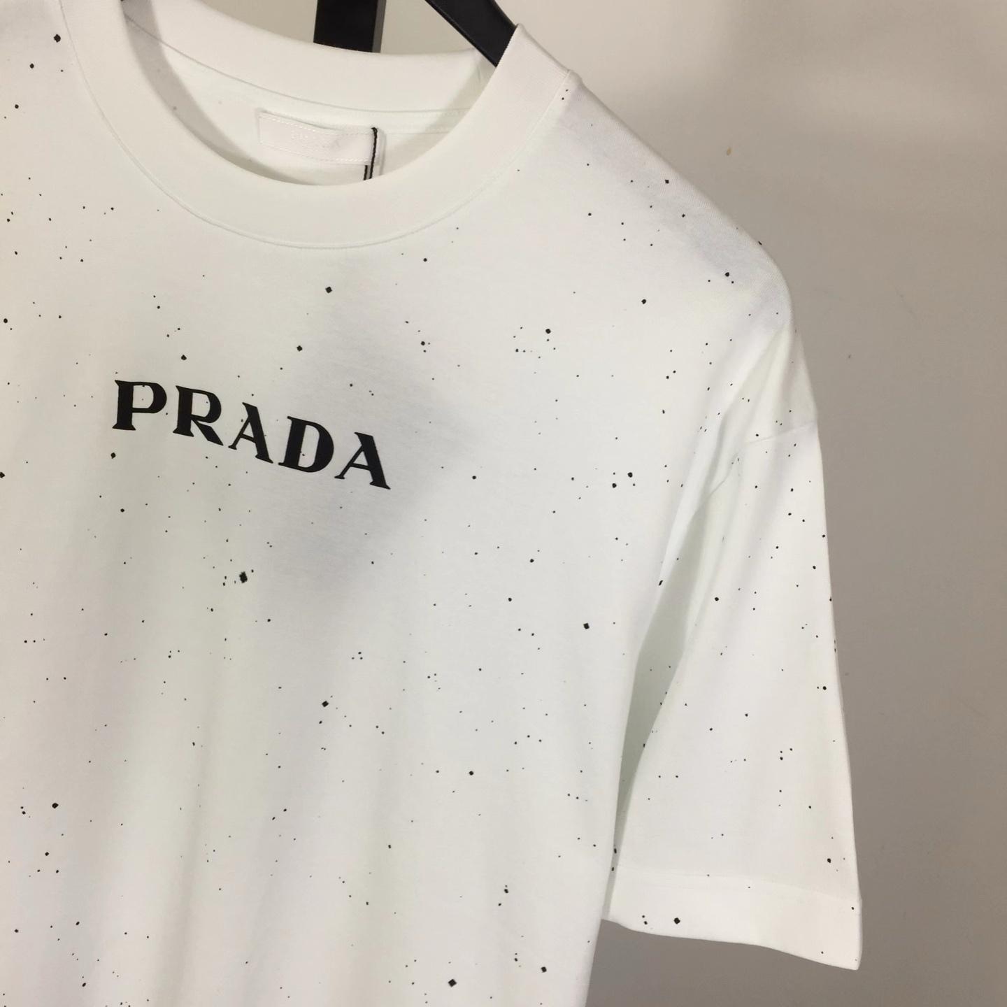 Prada Logo Cotton T-shirt - FashionPlug