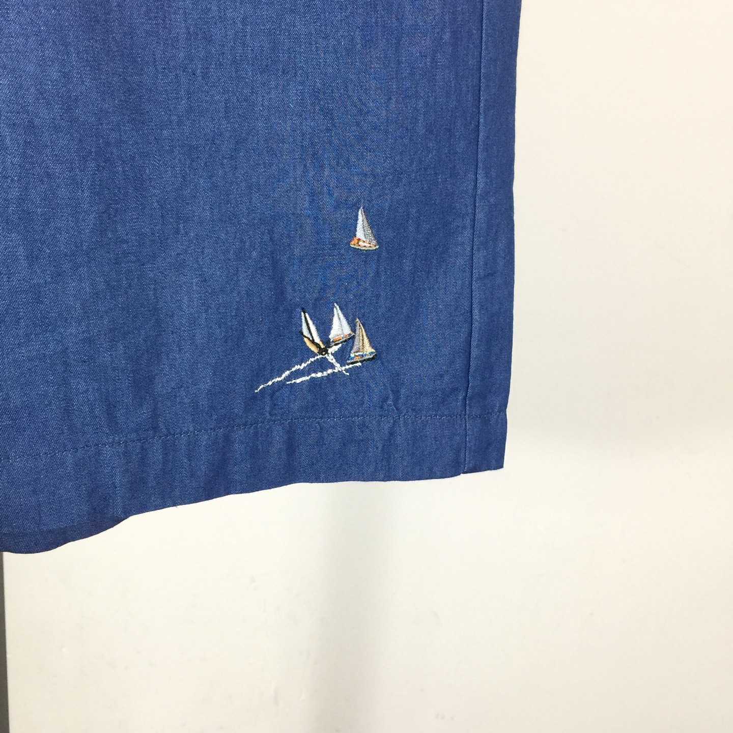 Louis Vuitton Embroidered Chambray Shorts   1AHVBT - FashionPlug