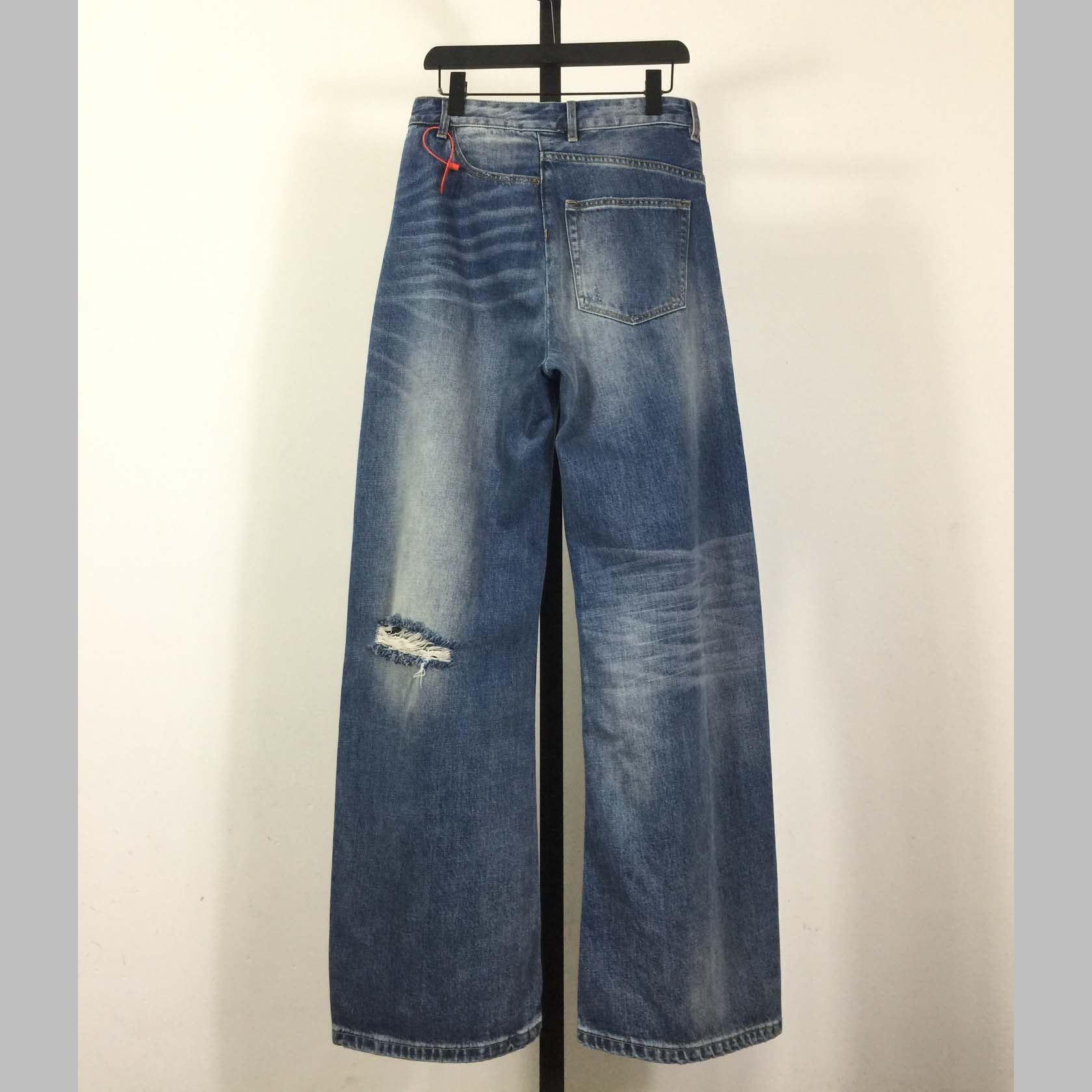 MM6 Maison Margiela Twist Wide Leg Jeans - FashionPlug