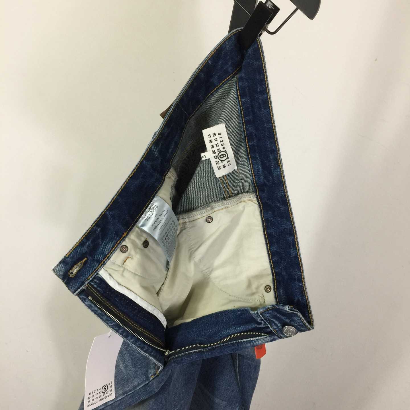 MM6 Maison Margiela Twist Wide Leg Jeans - FashionPlug