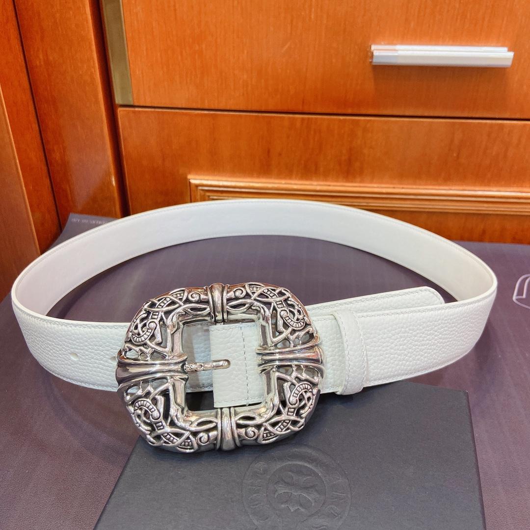 Chrome Hearts Leather Belt   - FashionPlug