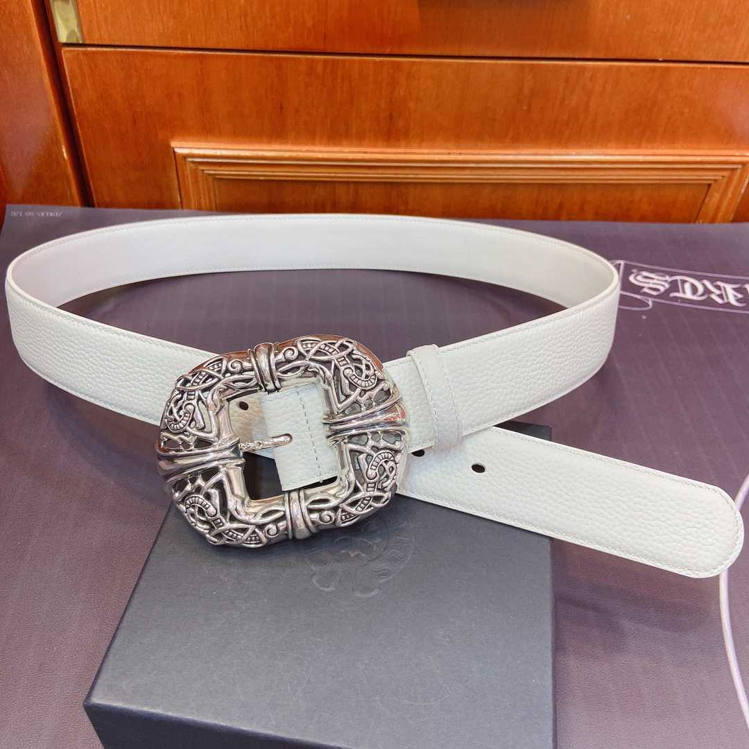 Chrome Hearts Leather Belt   - FashionPlug