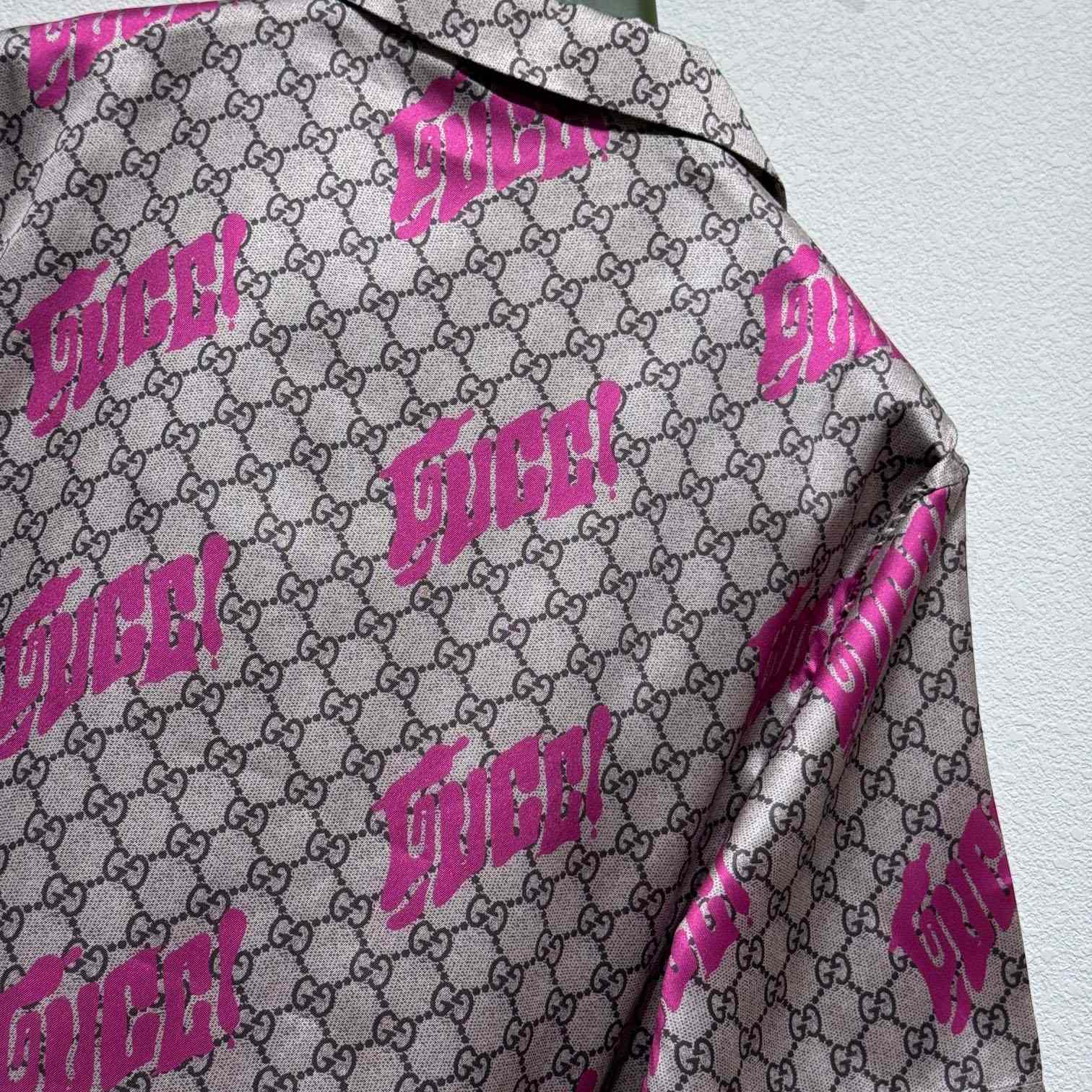 Gucci Printed Silk Twill Bowling Shirt - FashionPlug