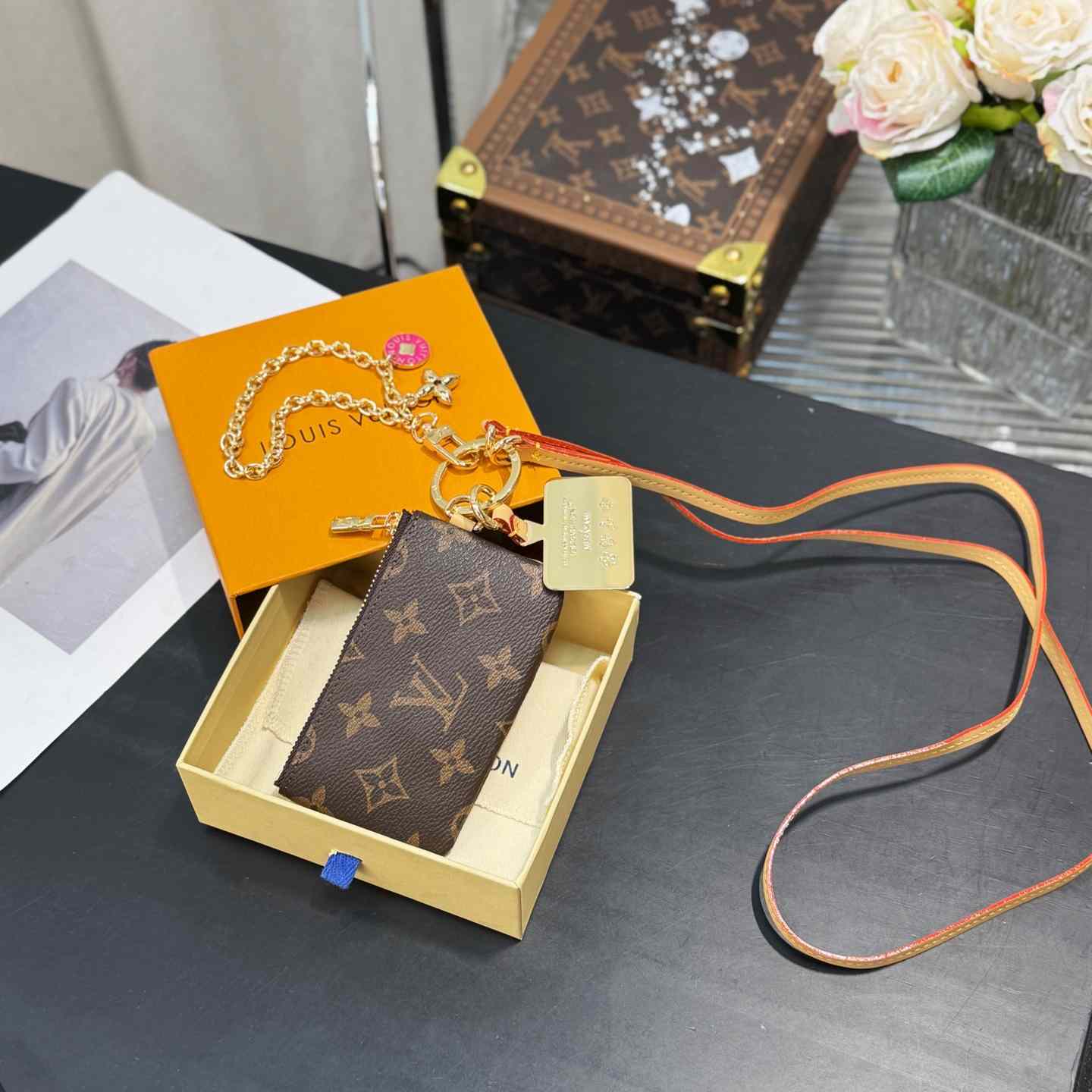 Louis Vuitton Monogram Phone Holder   - FashionPlug