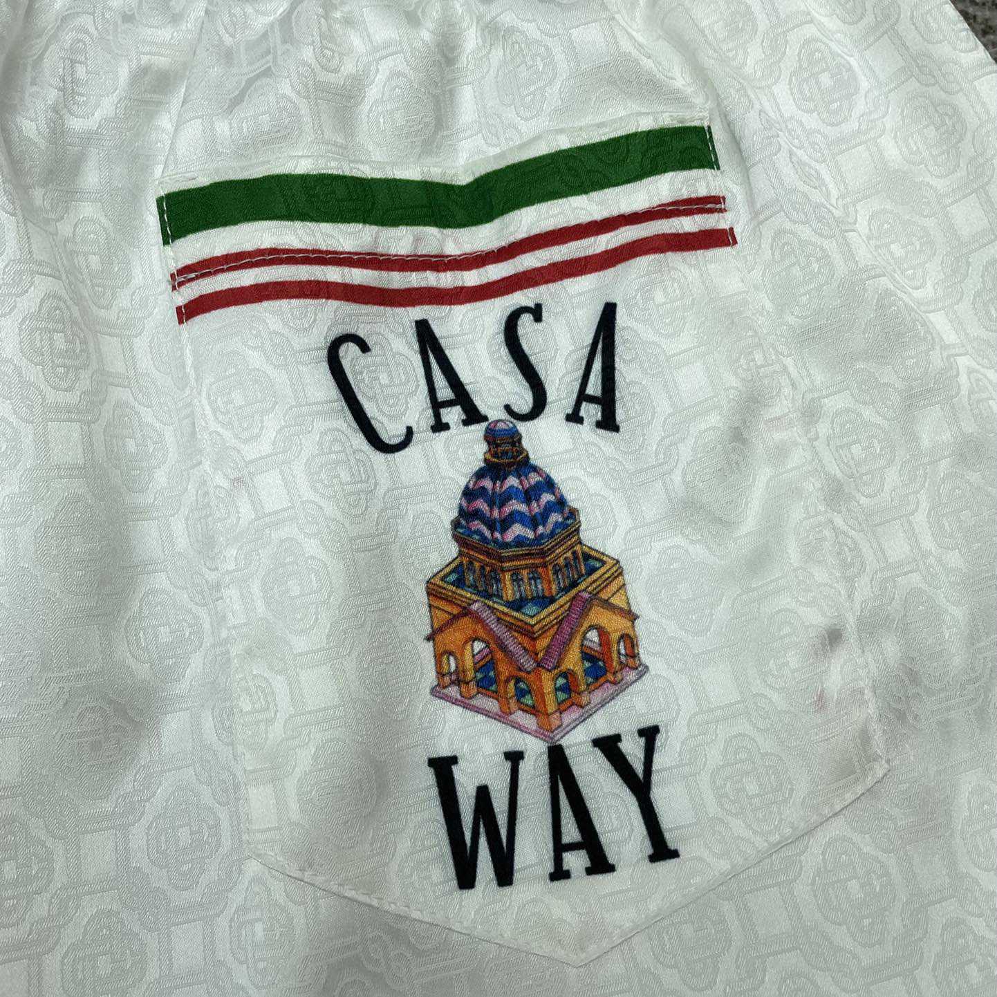 Casablanca Casa Way Printed Silk Shorts   CA3449 - FashionPlug