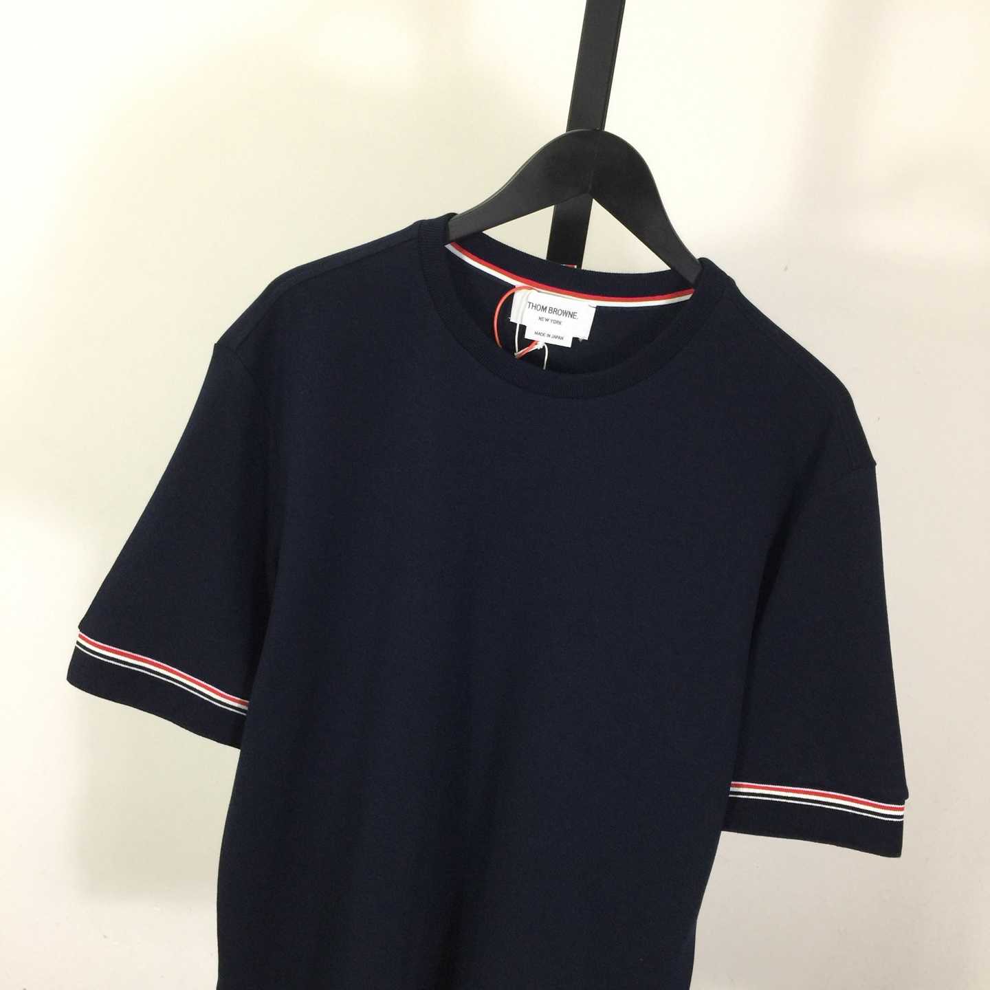 Thom Browne Cotton Rugby Short Sleeve Tee - FashionPlug