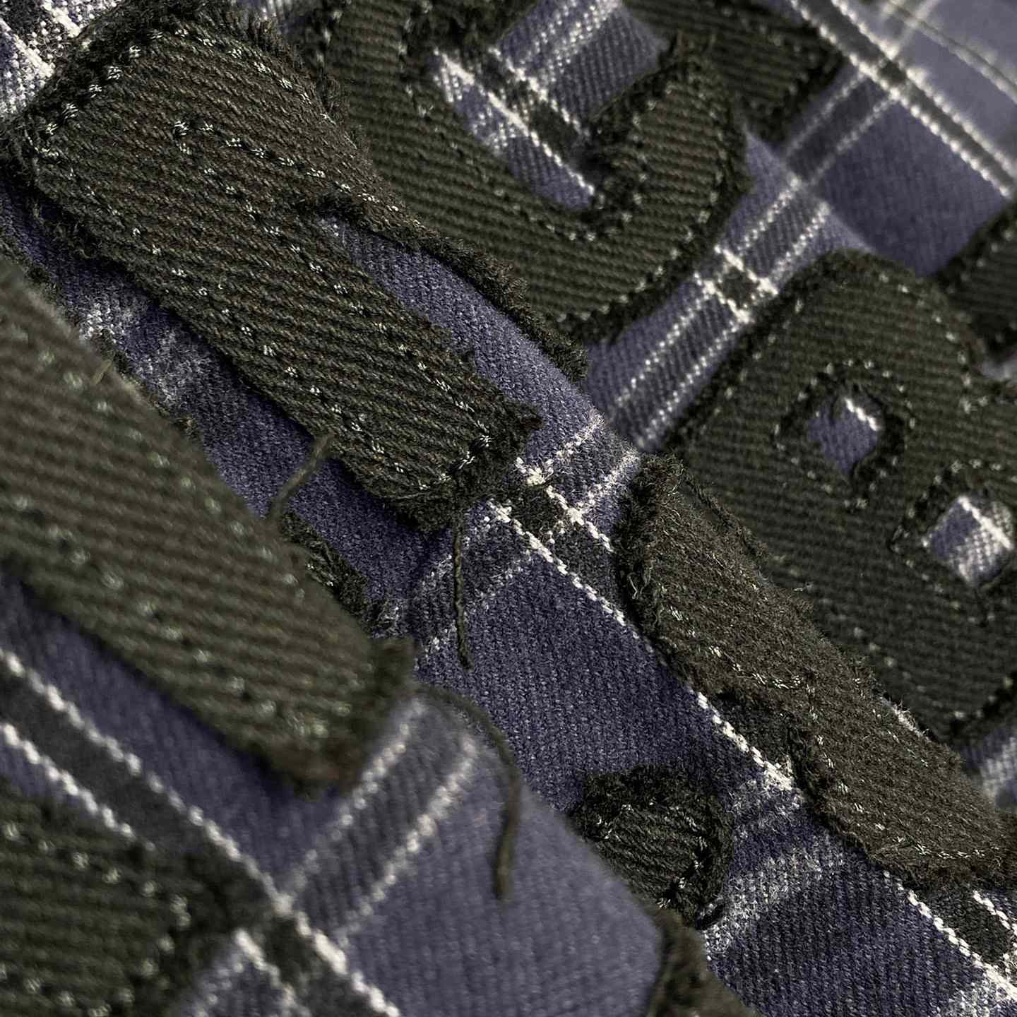 Balenciaga SS25 Logo Embroidered Hooded Check Jacket - FashionPlug