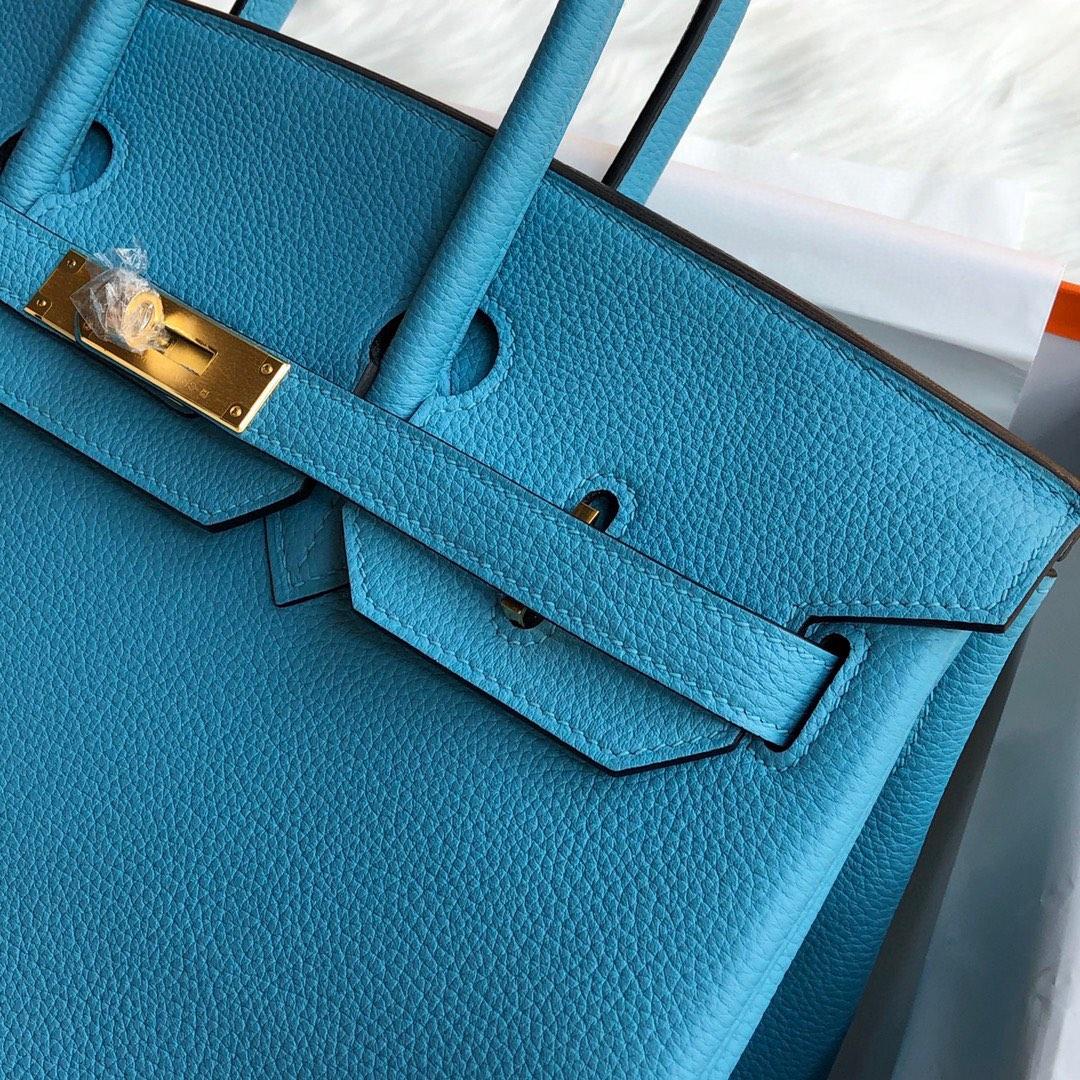Hermès Blue Mallard Togo 25 cm Birkin Bag - FashionPlug
