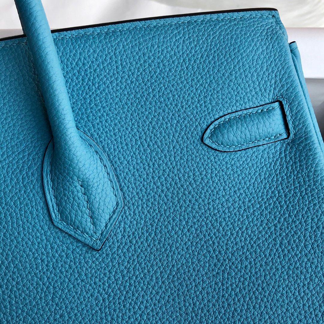 Hermès Blue Mallard Togo 25 cm Birkin Bag - FashionPlug