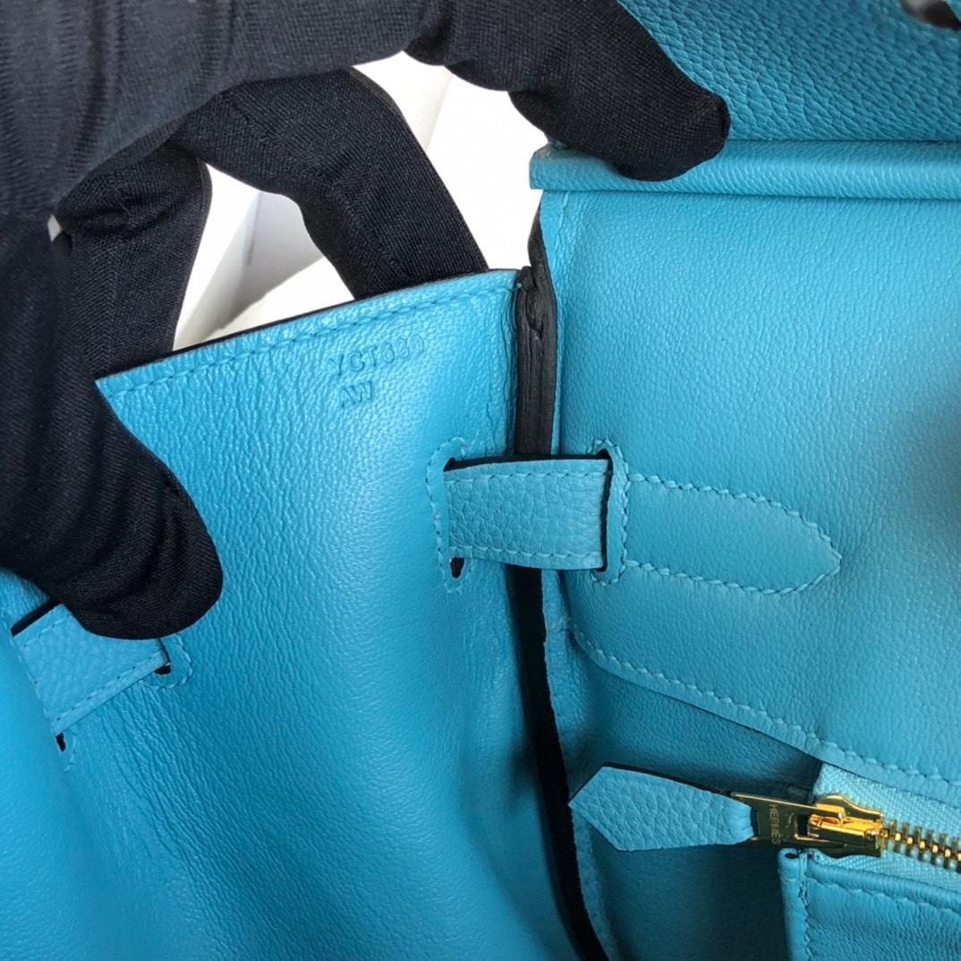 Hermès Blue Mallard Togo 25 cm Birkin Bag - FashionPlug
