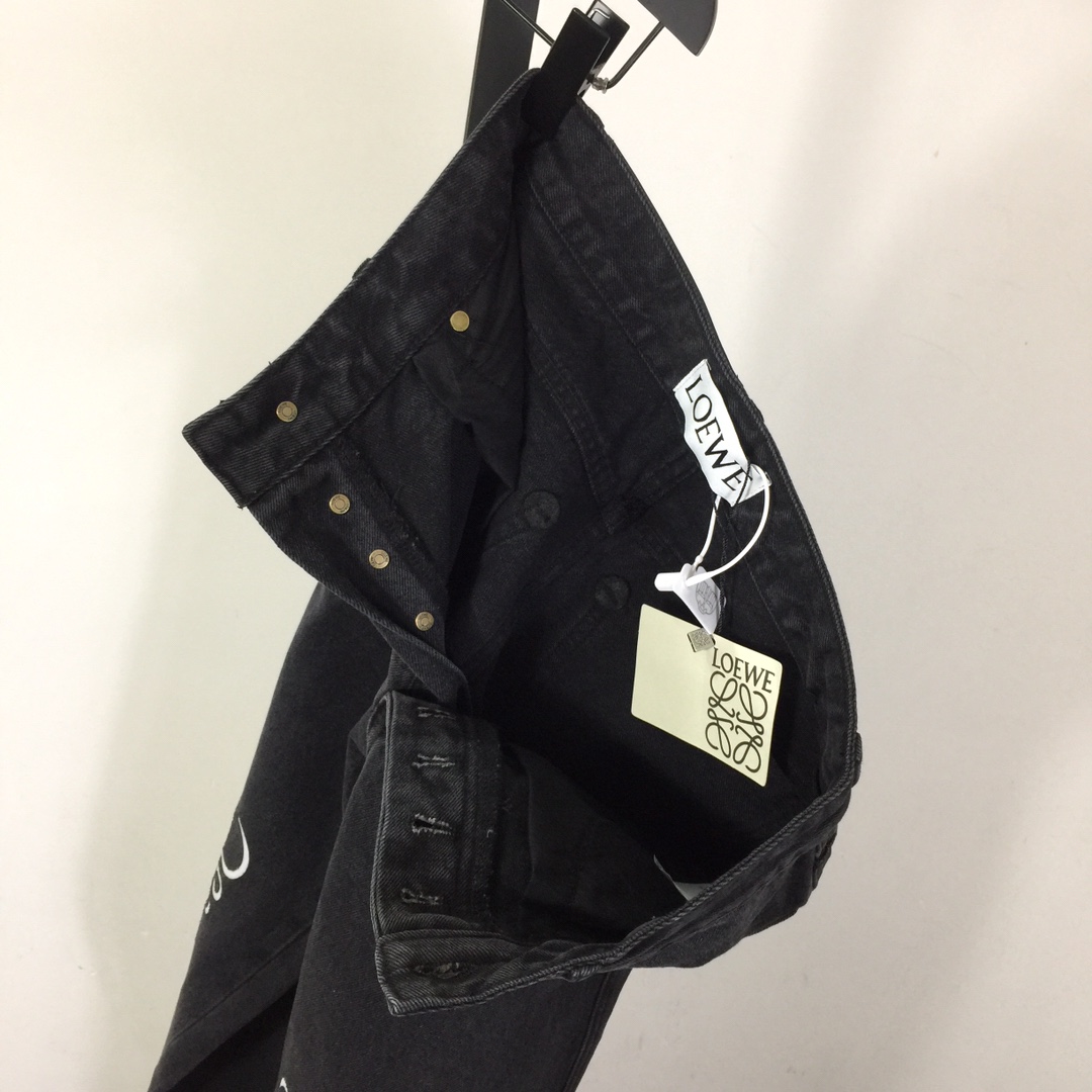 Loewe Anagram Baggy Jeans In Denim - FashionPlug