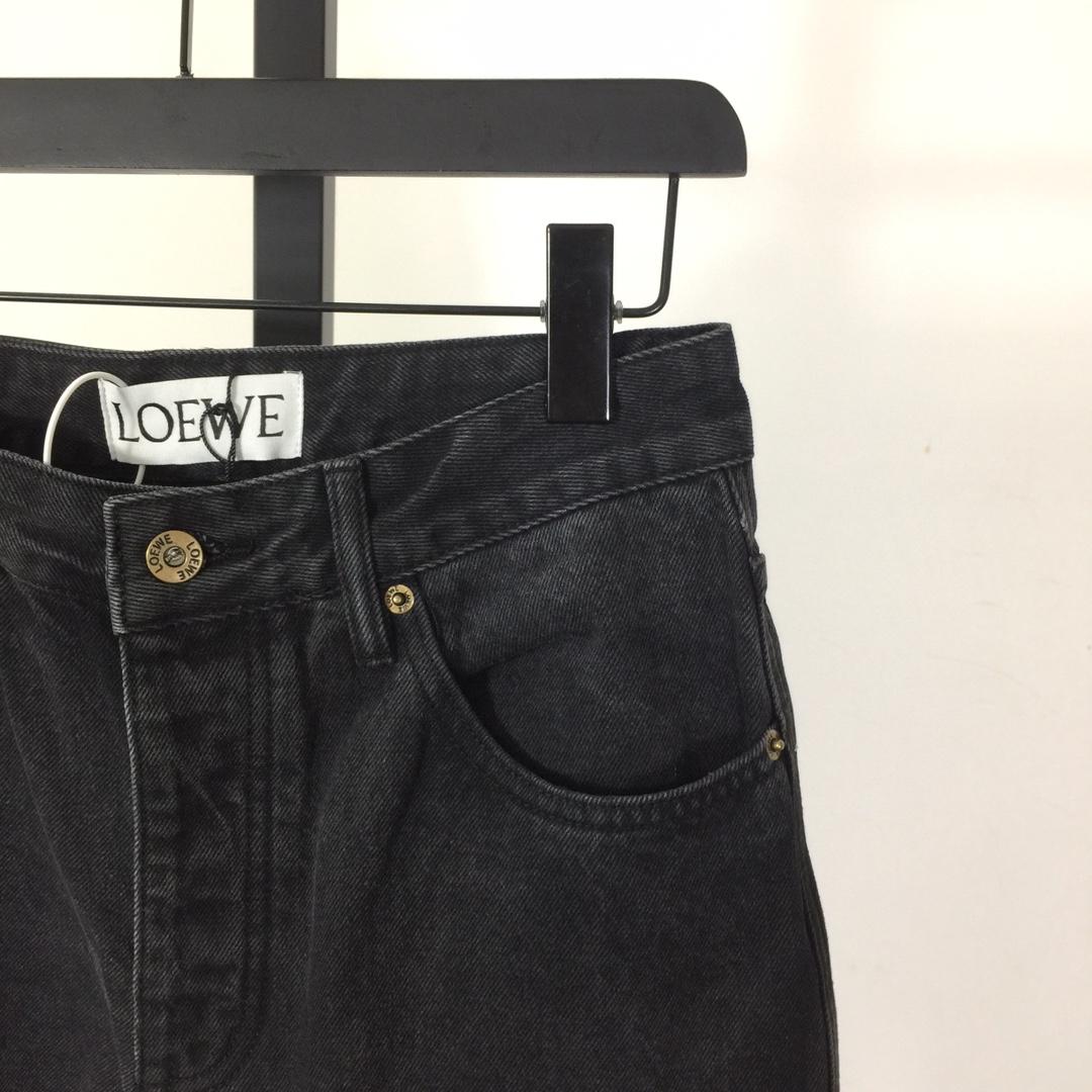 Loewe Anagram Baggy Jeans In Denim - FashionPlug
