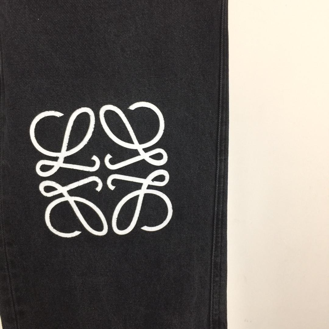Loewe Anagram Baggy Jeans In Denim - FashionPlug