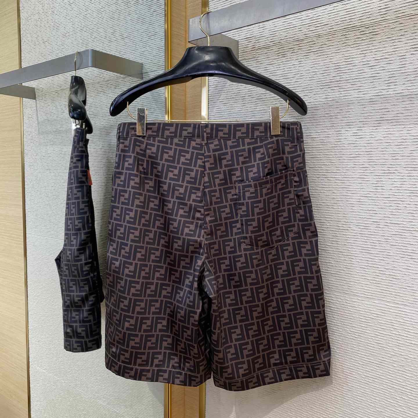 Fendi Brown Silk Short - FashionPlug