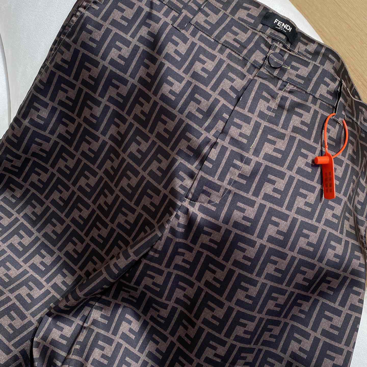 Fendi Brown Silk Short - FashionPlug