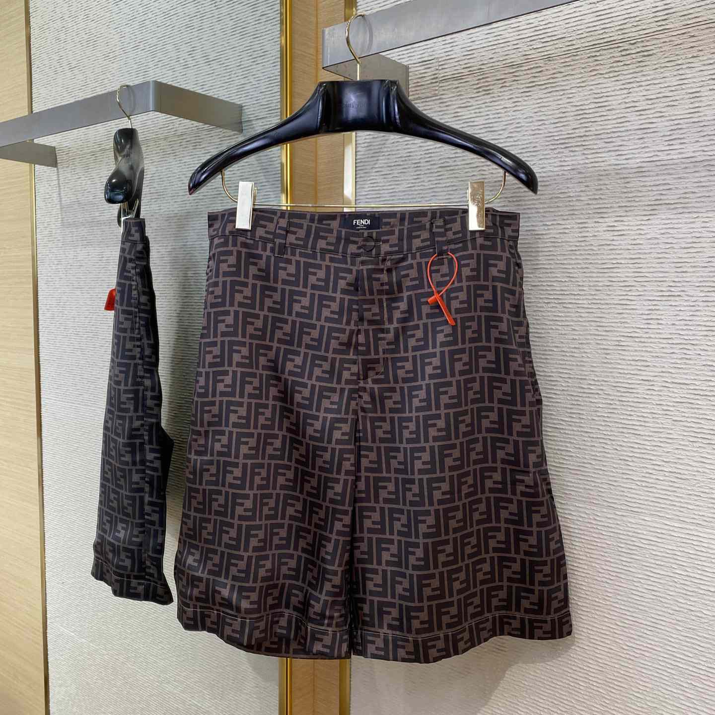 Fendi Brown Silk Short - FashionPlug