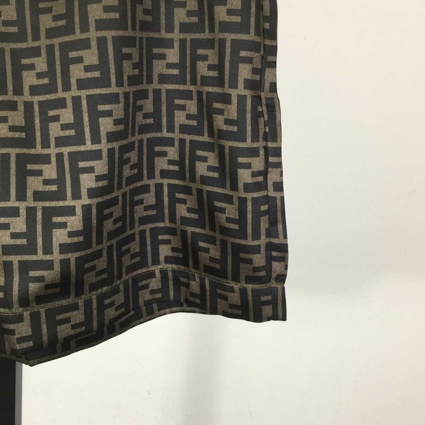 Fendi Brown Silk Short - FashionPlug