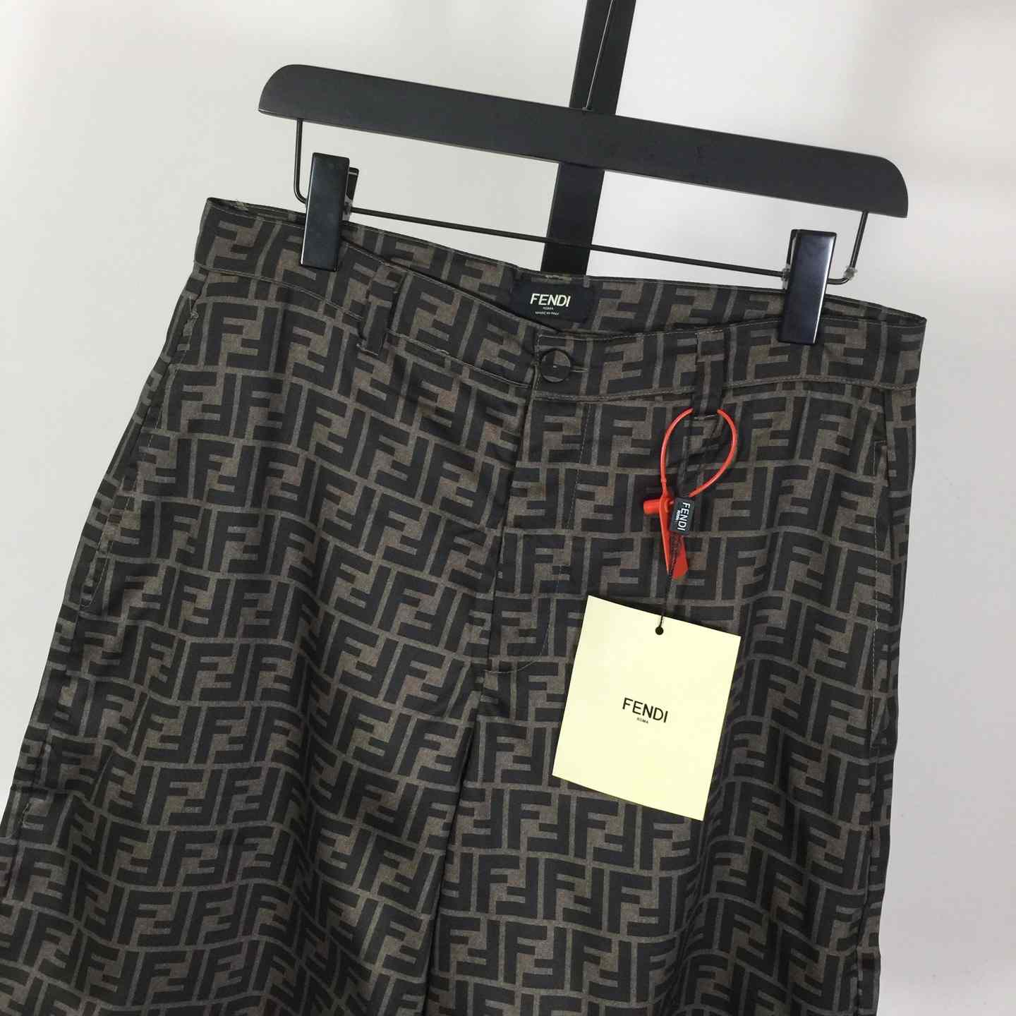 Fendi Brown Silk Short - FashionPlug