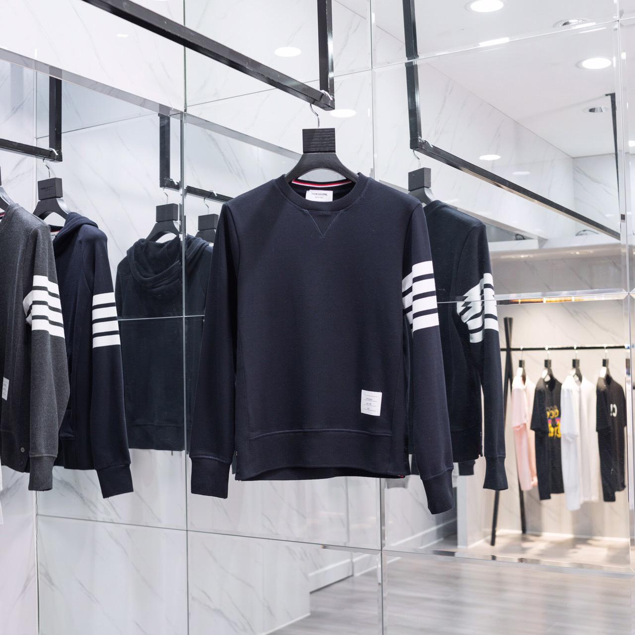 Thom Browne Stripe Sleeve Sweatshirt   TB22 - FashionPlug