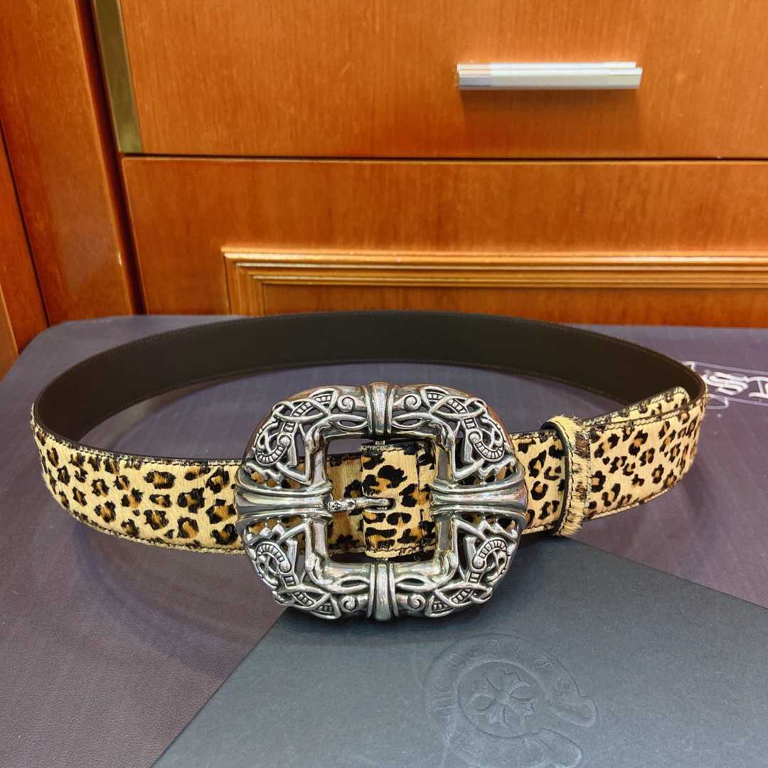 Chrome Hearts Leather Belt   - FashionPlug