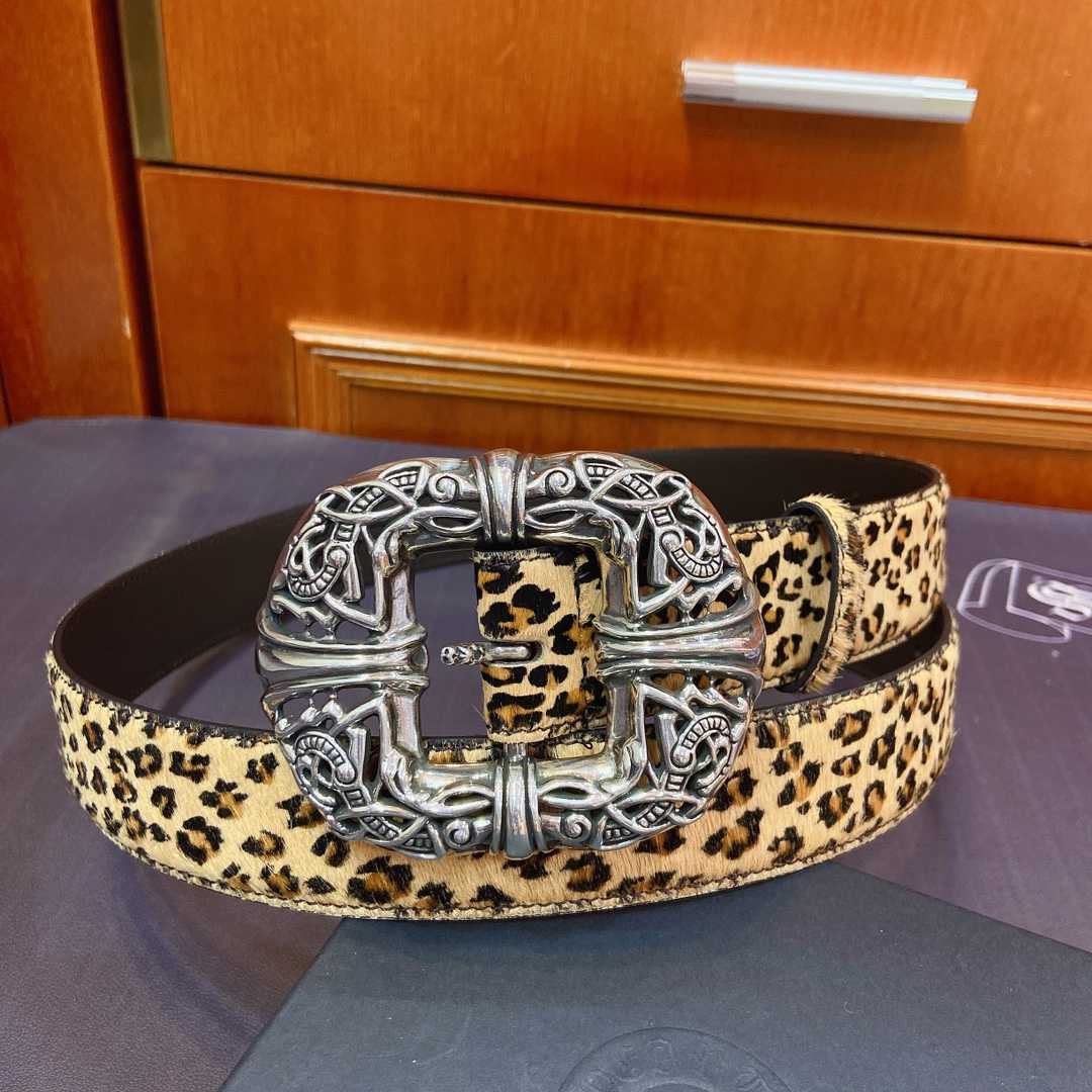 Chrome Hearts Leather Belt   - FashionPlug