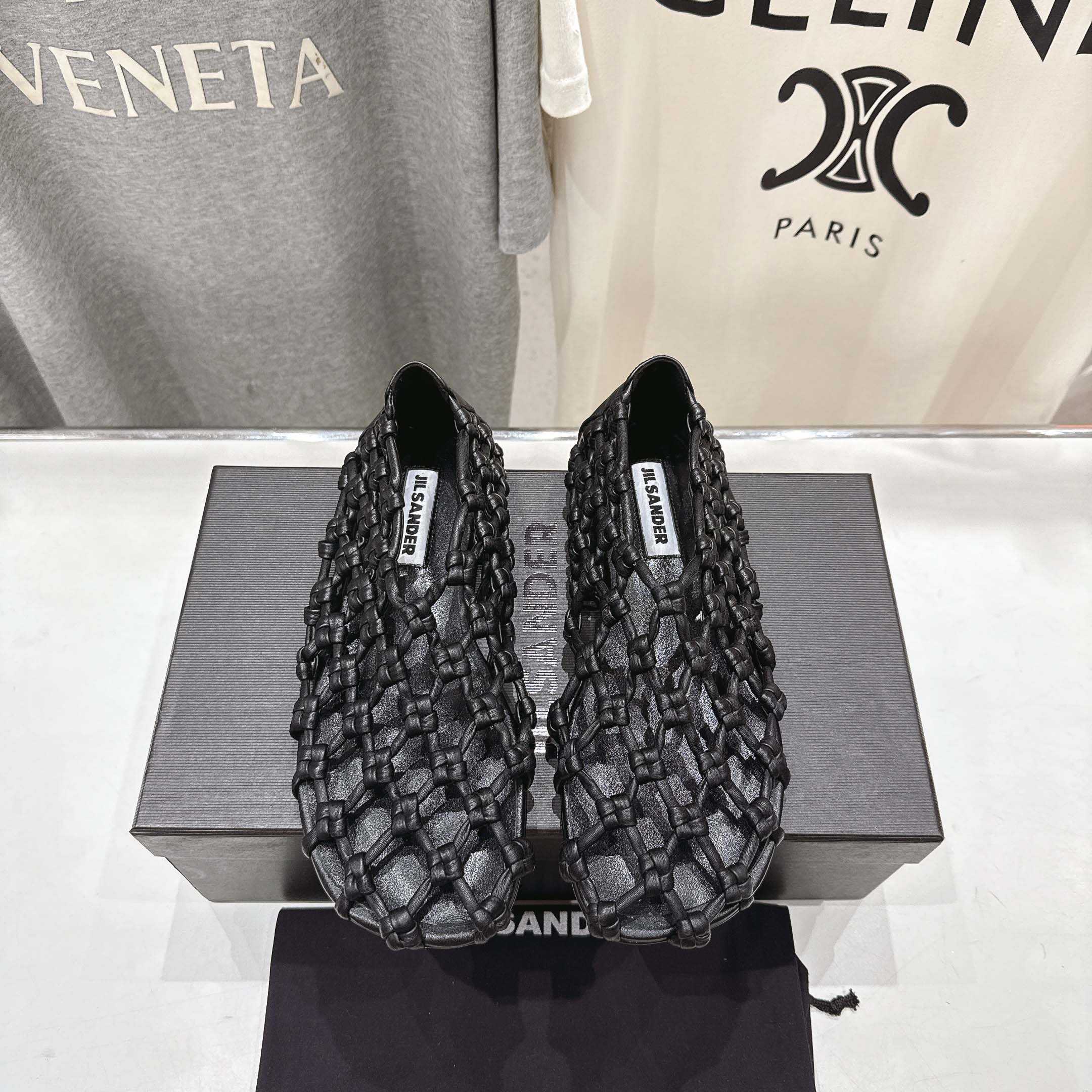 JIl Sander Knot-detail Ballet Flats - FashionPlug