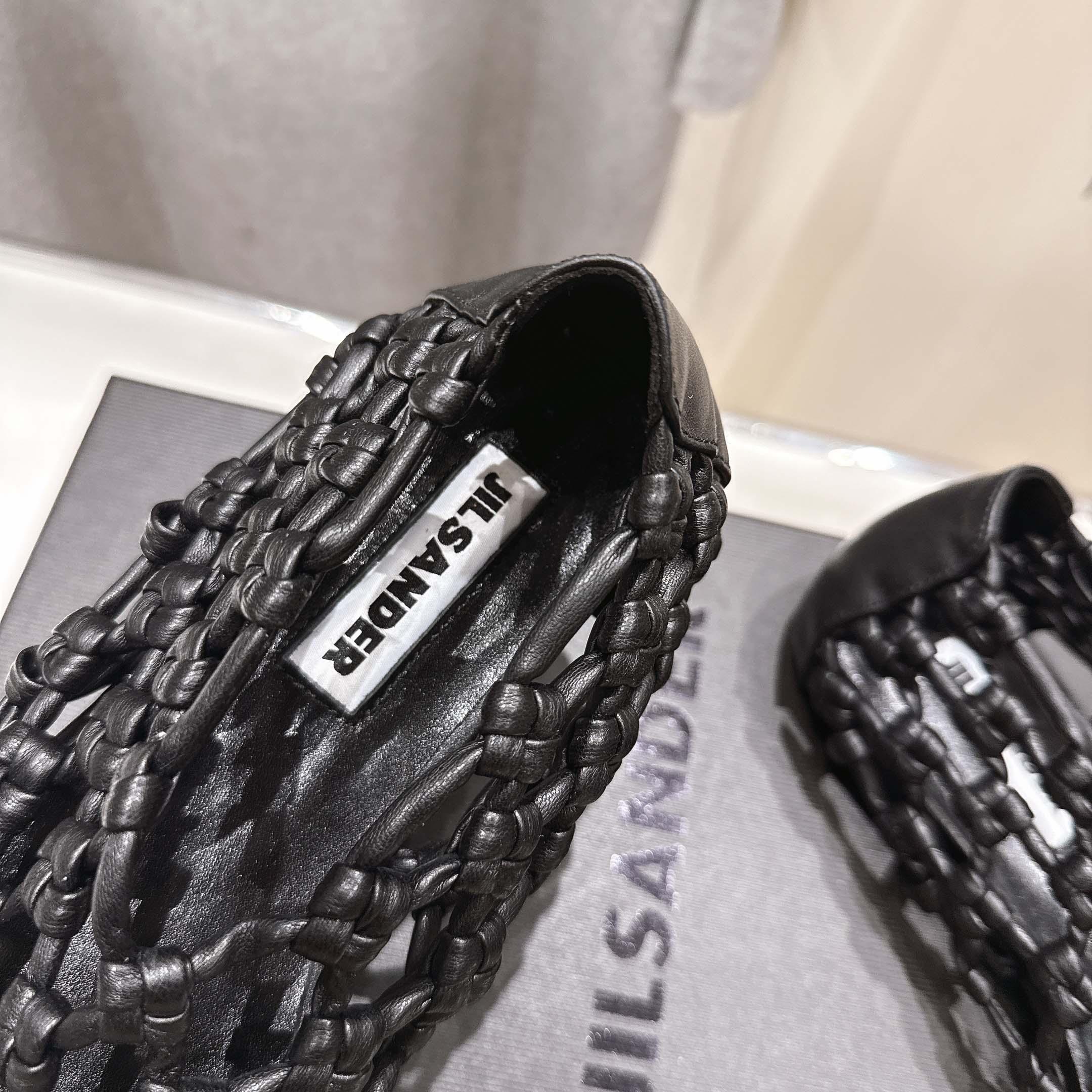 JIl Sander Knot-detail Ballet Flats - FashionPlug