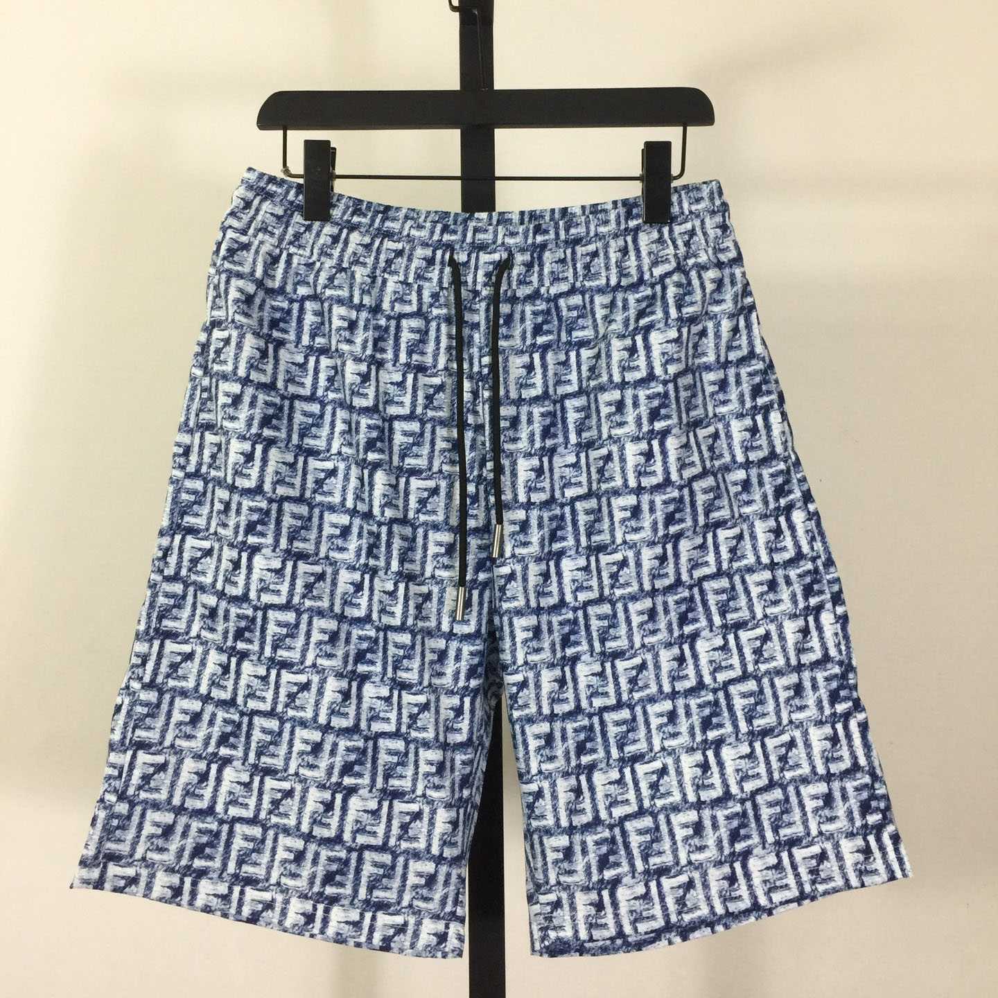 Fendi FF-motif Linen Shorts - FashionPlug