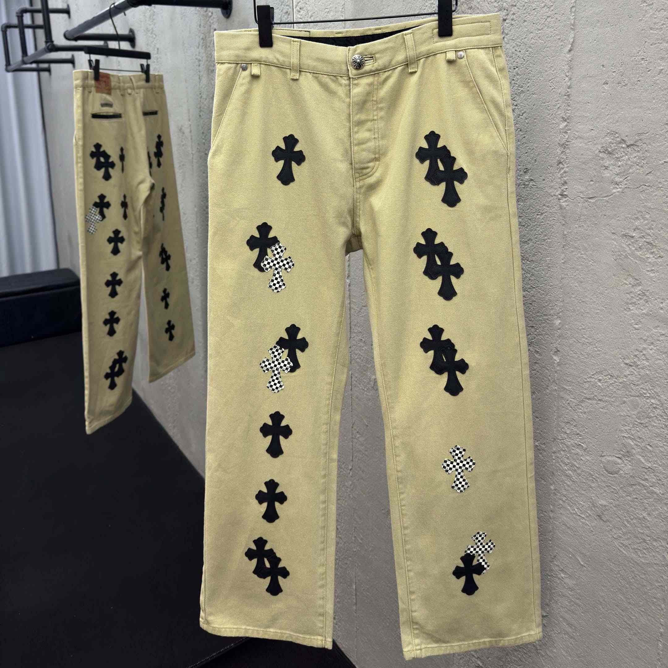 Chrome Hearts Cross Patch Chino Pants - FashionPlug