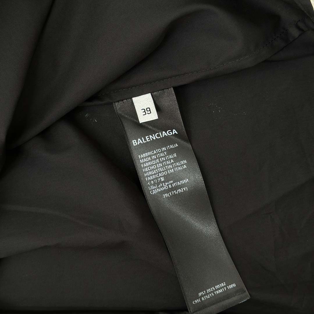 Balenciaga Workwear Short Sleeve Large Fit Shirt In Black - FashionPlug