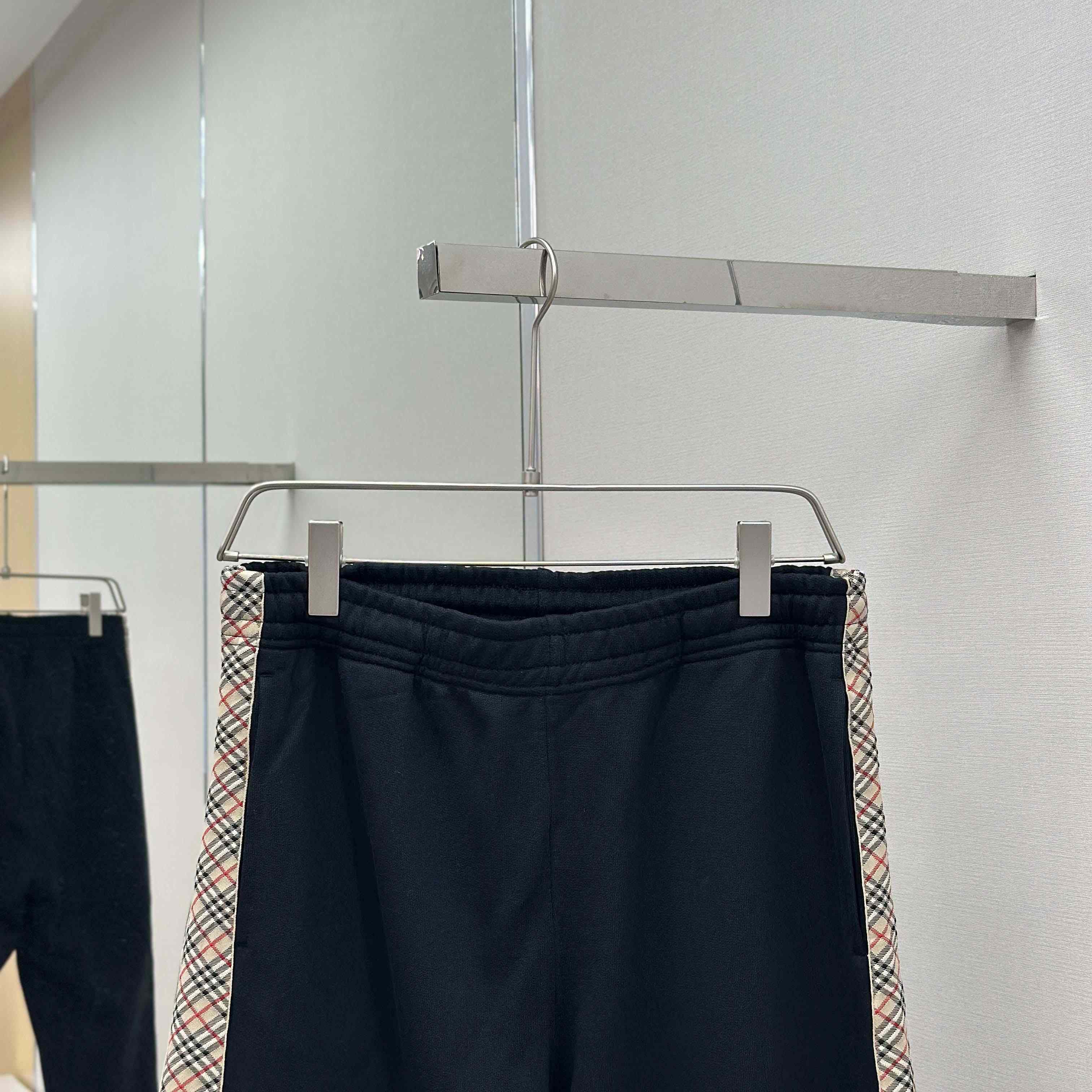 Burberry Check Trim Cotton Jogging Pants - FashionPlug