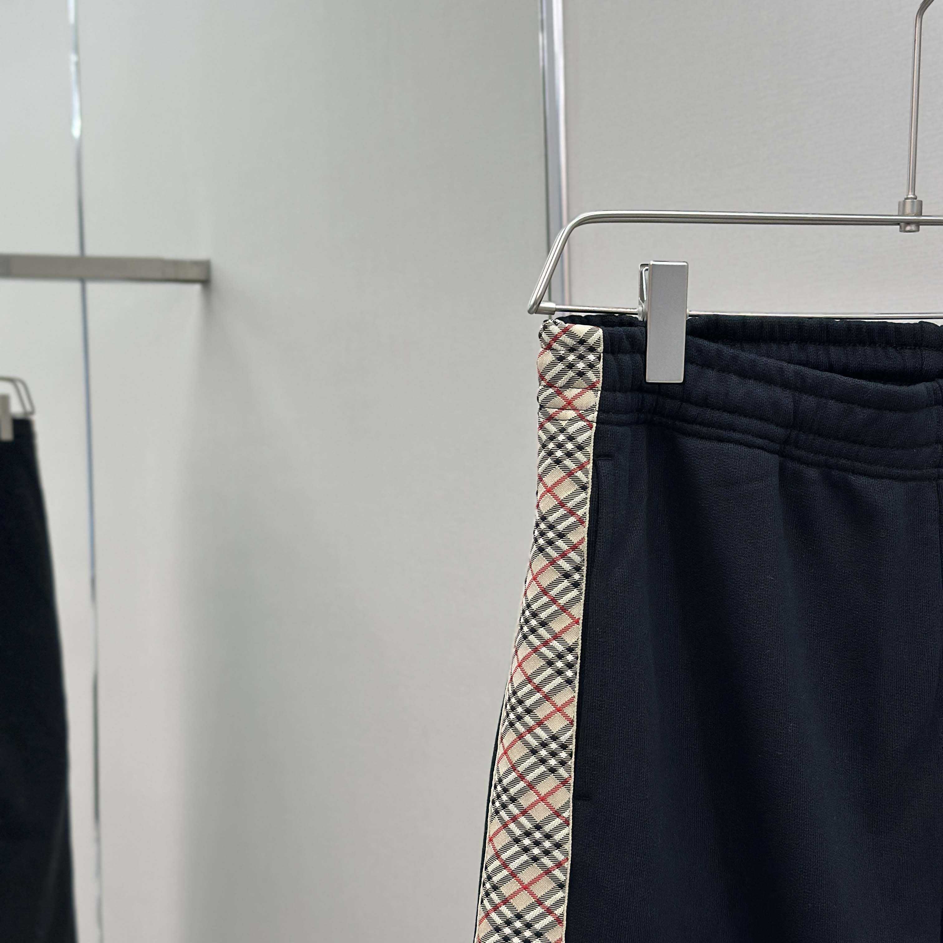 Burberry Check Trim Cotton Jogging Pants - FashionPlug