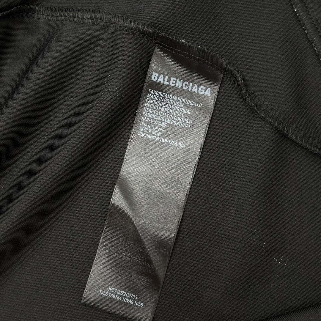 Balenciaga Paris Black Long Sleeve Soccer Jersey - FashionPlug
