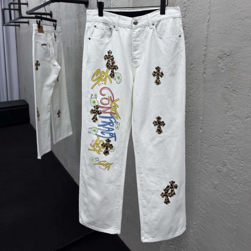 Chrome Hearts Leo Cross Jeans - FashionPlug