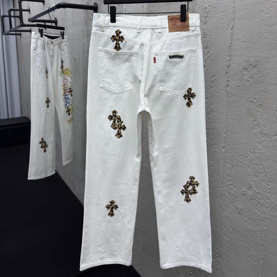 Chrome Hearts Leo Cross Jeans - FashionPlug