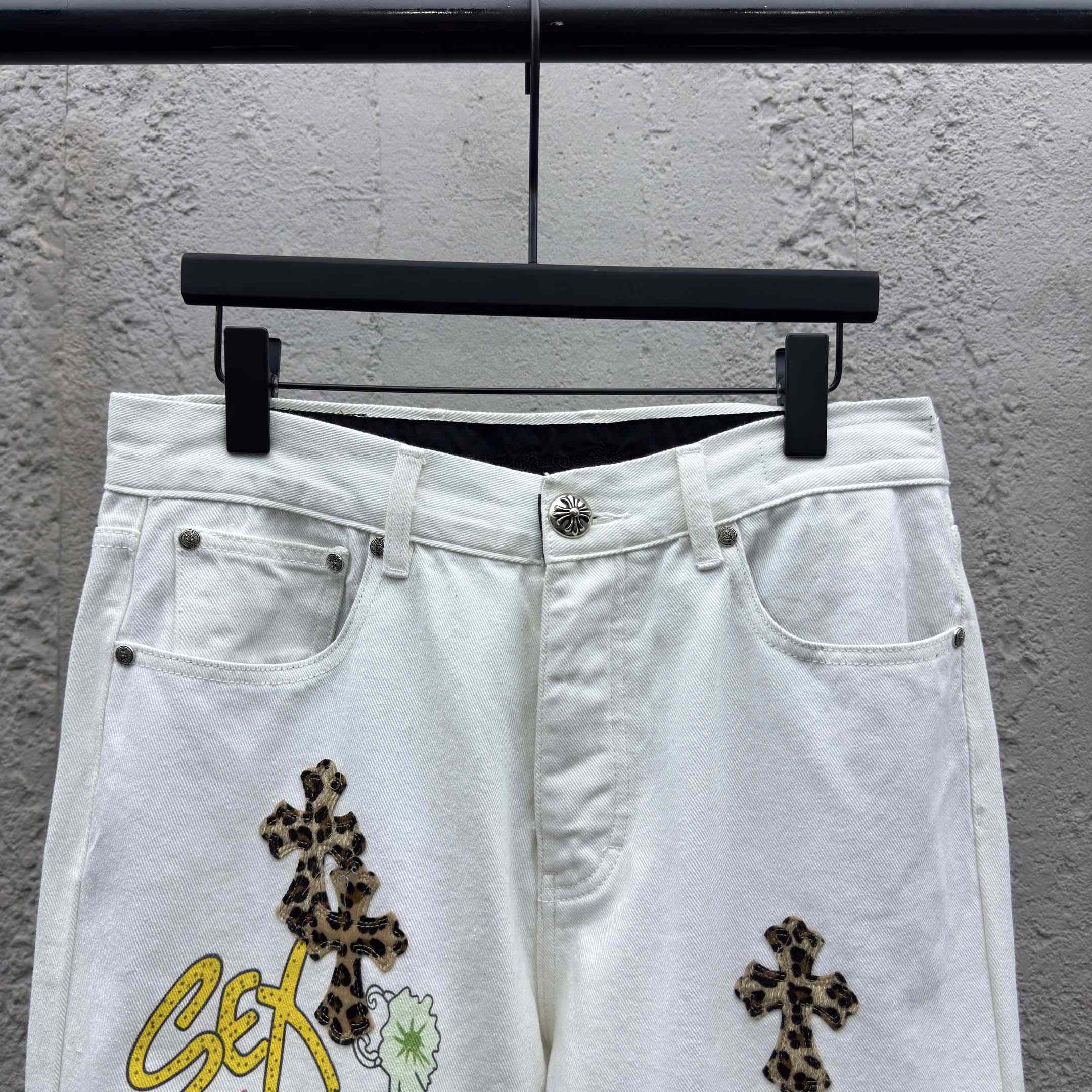 Chrome Hearts Leo Cross Jeans - FashionPlug