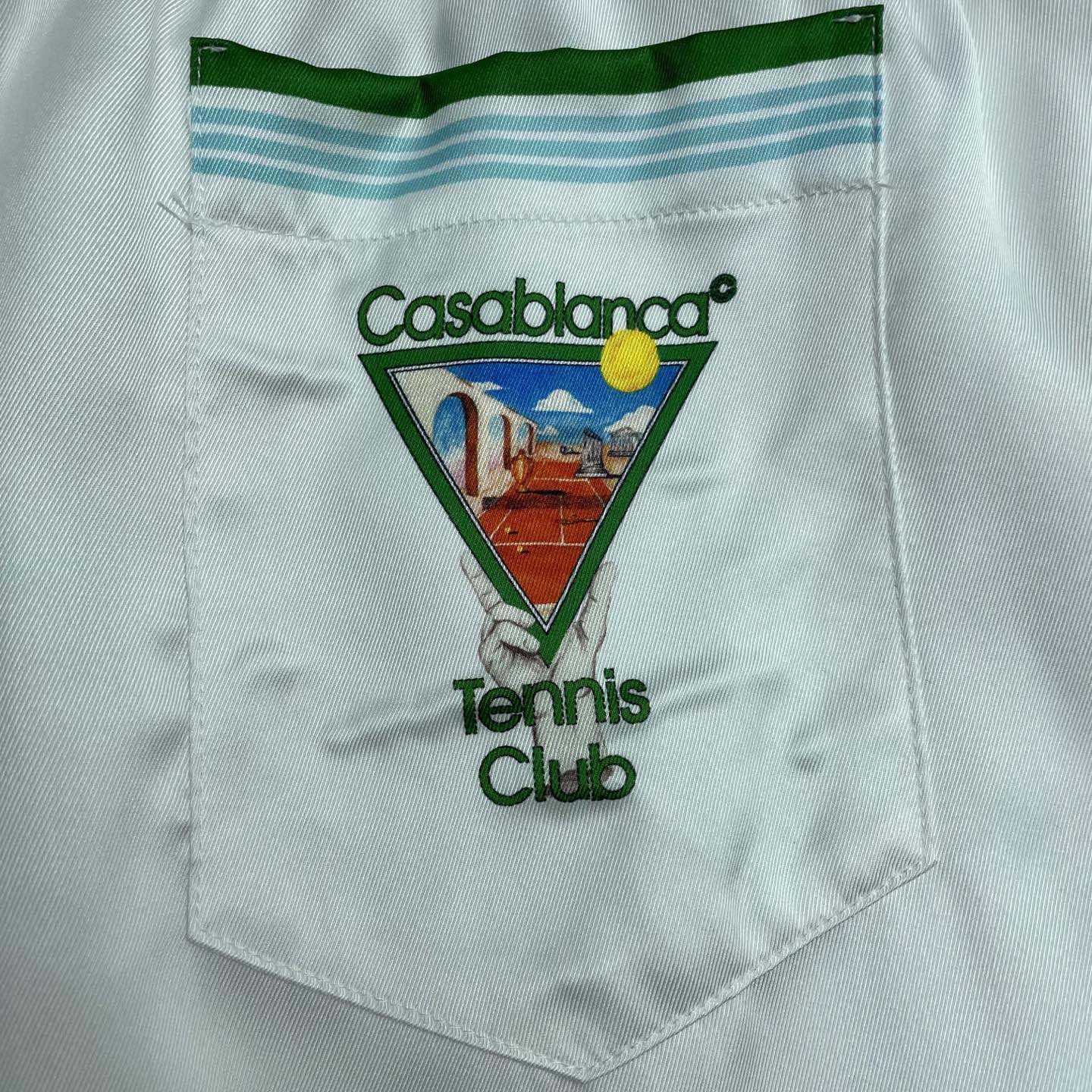 Casablanca Tennis Club Icon Shorts   CA3535 - FashionPlug