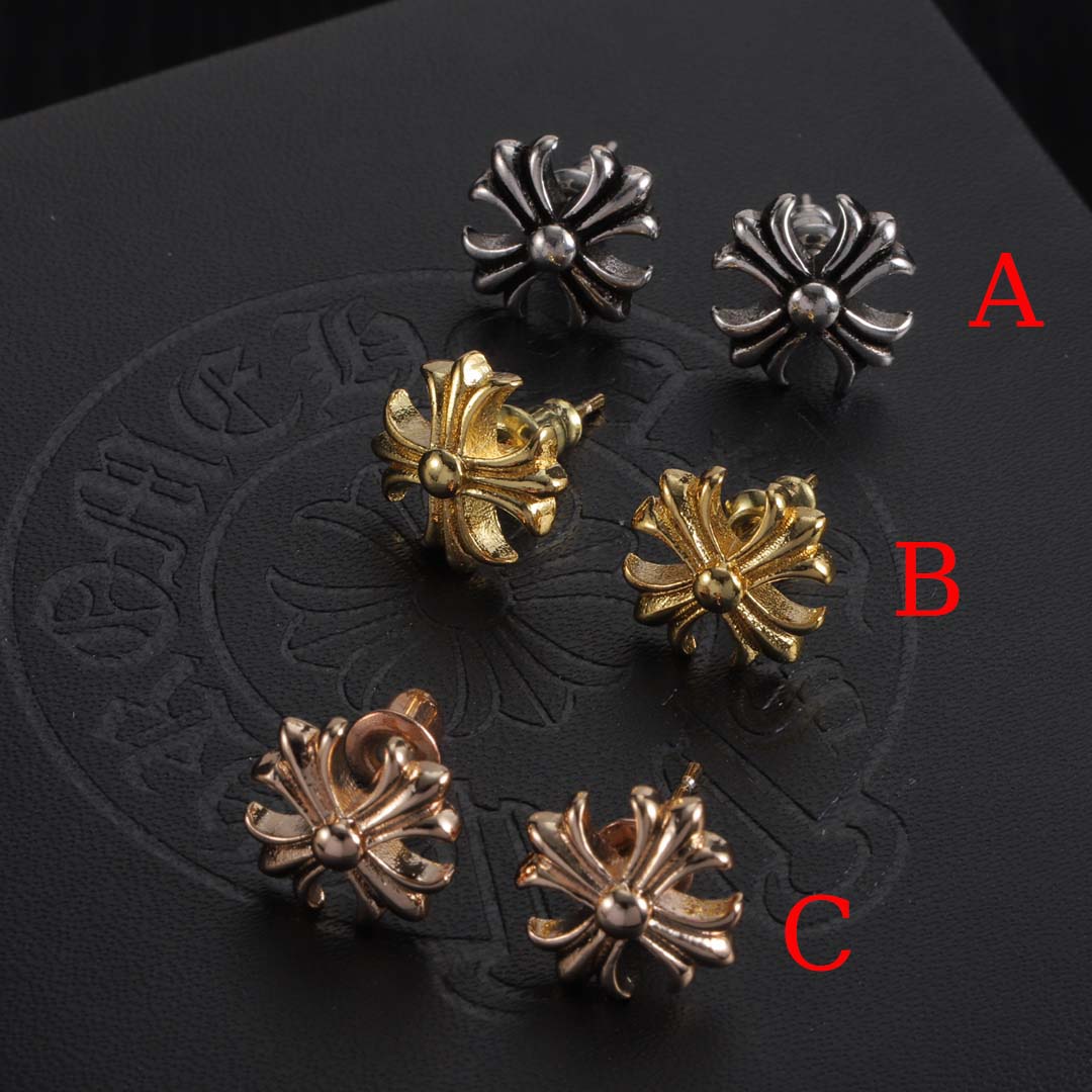 Chrome Heart Earrings - FashionPlug