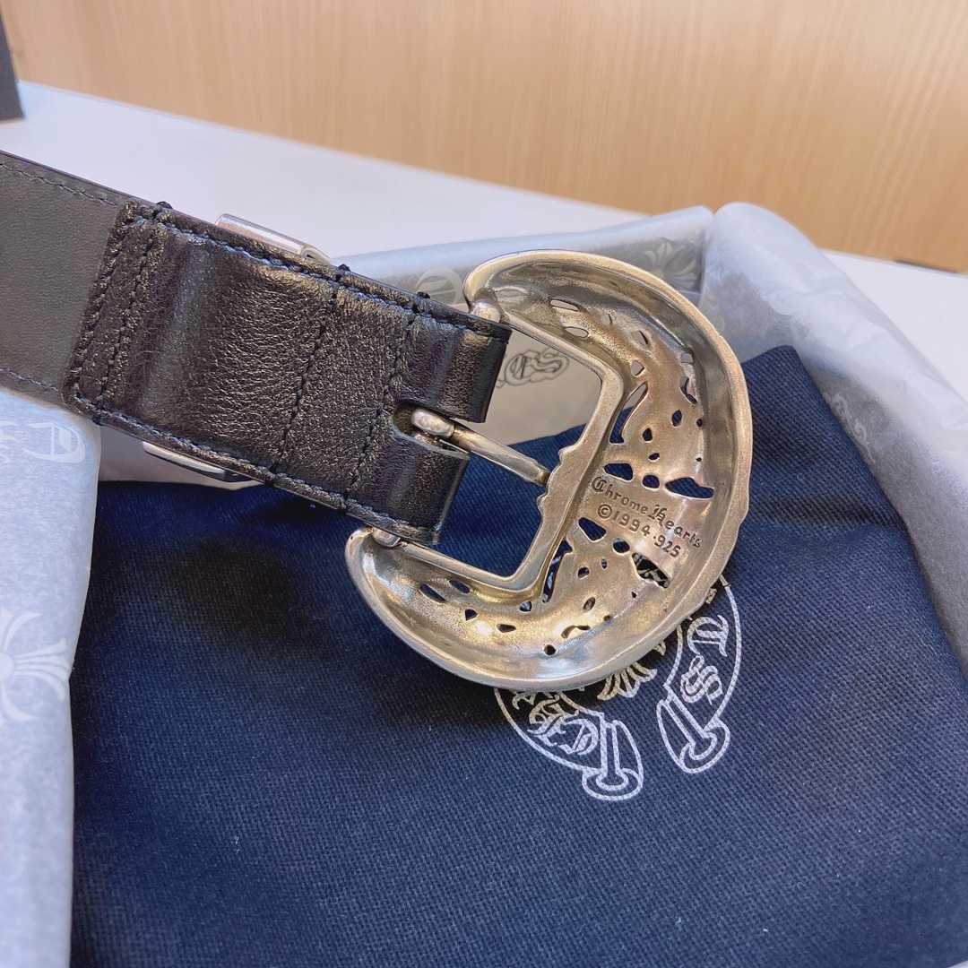 Chrome Hearts Leather Belt    3.8cm - FashionPlug