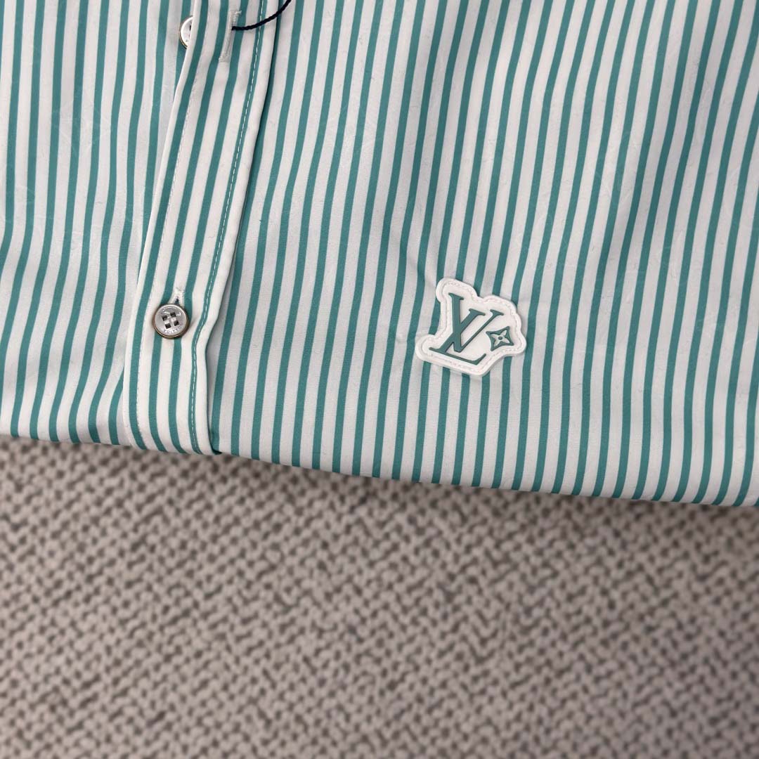 Louis Vuitton Monogram Striped Shirt   1AHVXI - FashionPlug