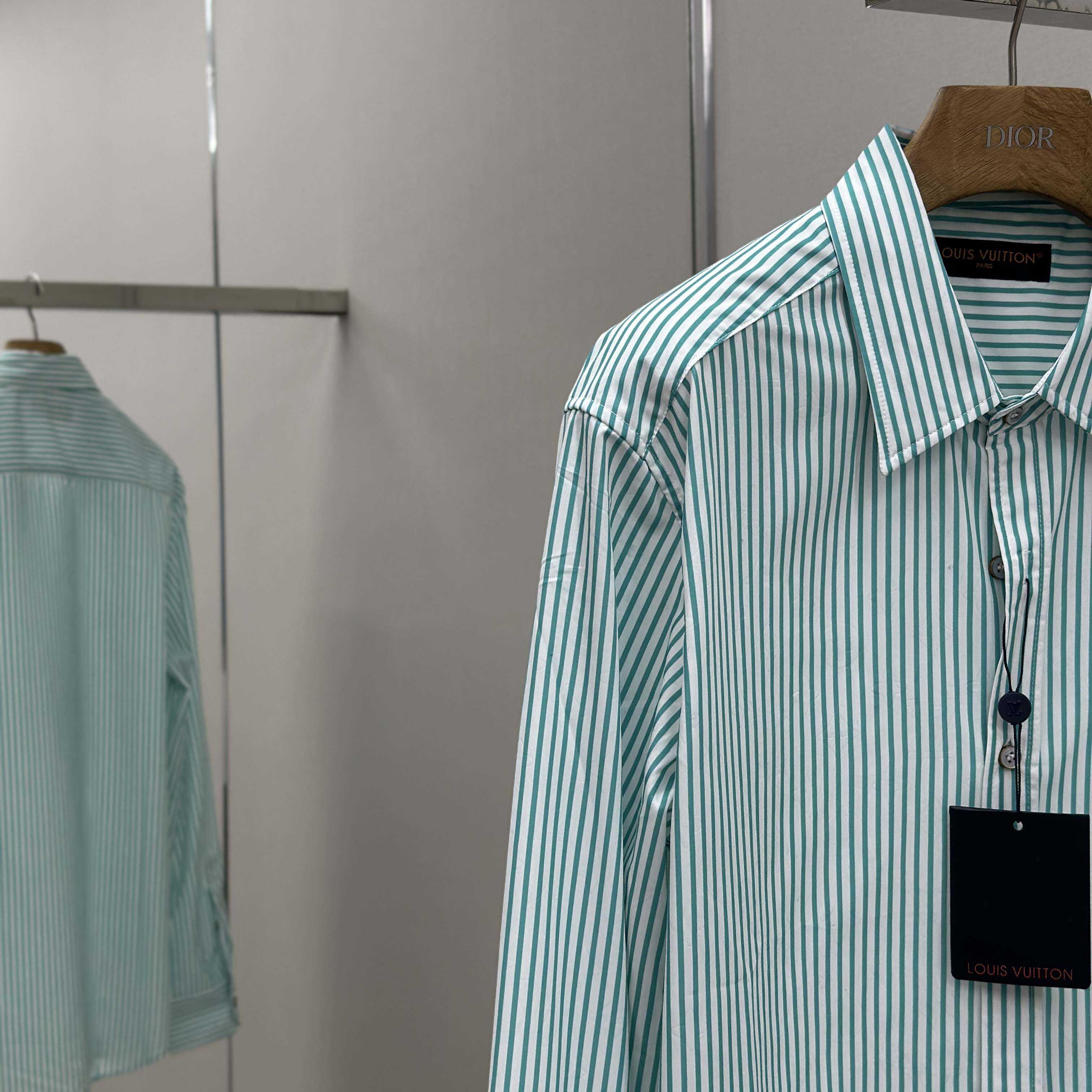 Louis Vuitton Monogram Striped Shirt   1AHVXI - FashionPlug