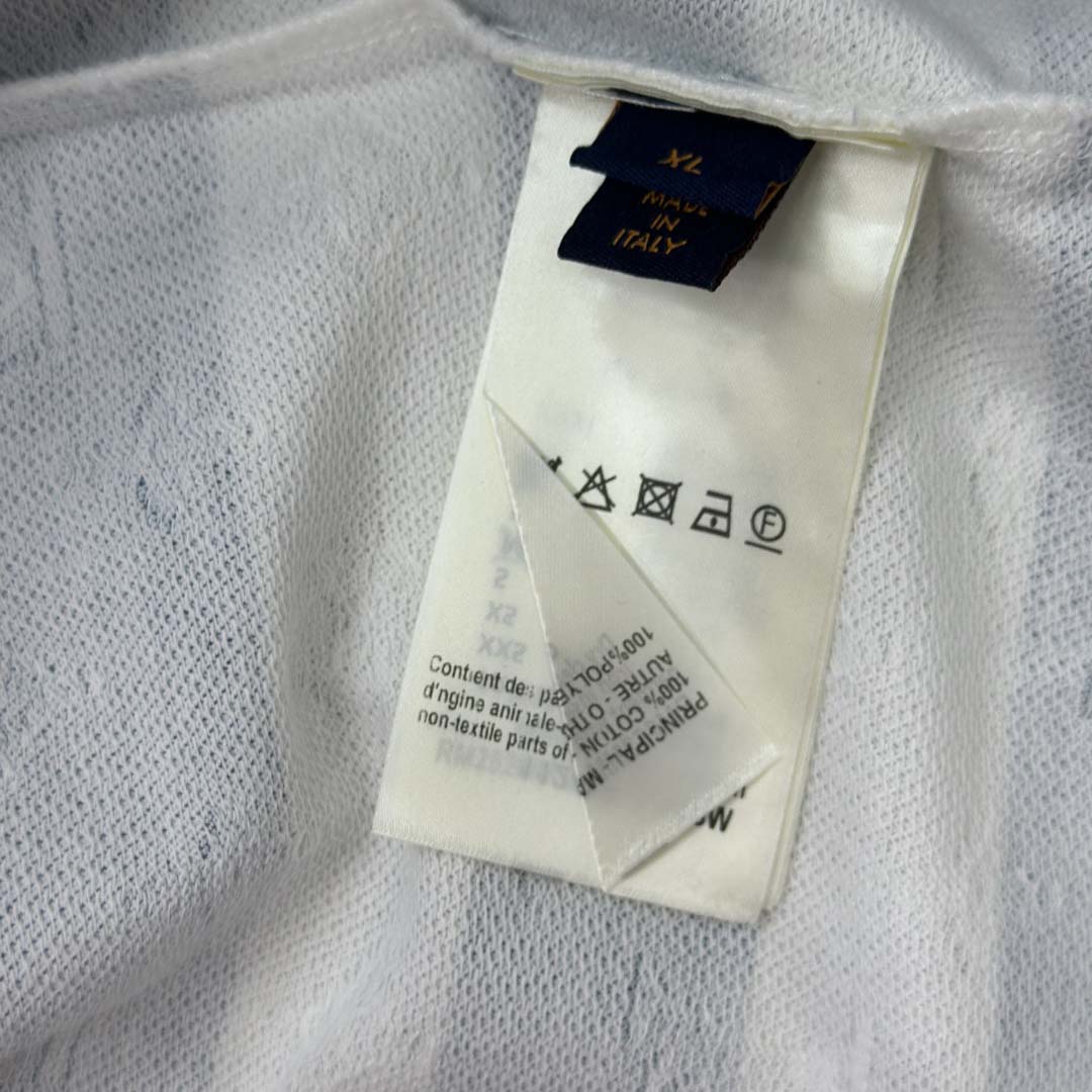 Louis Vuitton Monogram Striped Polo Shirt   1AHWB6 - FashionPlug