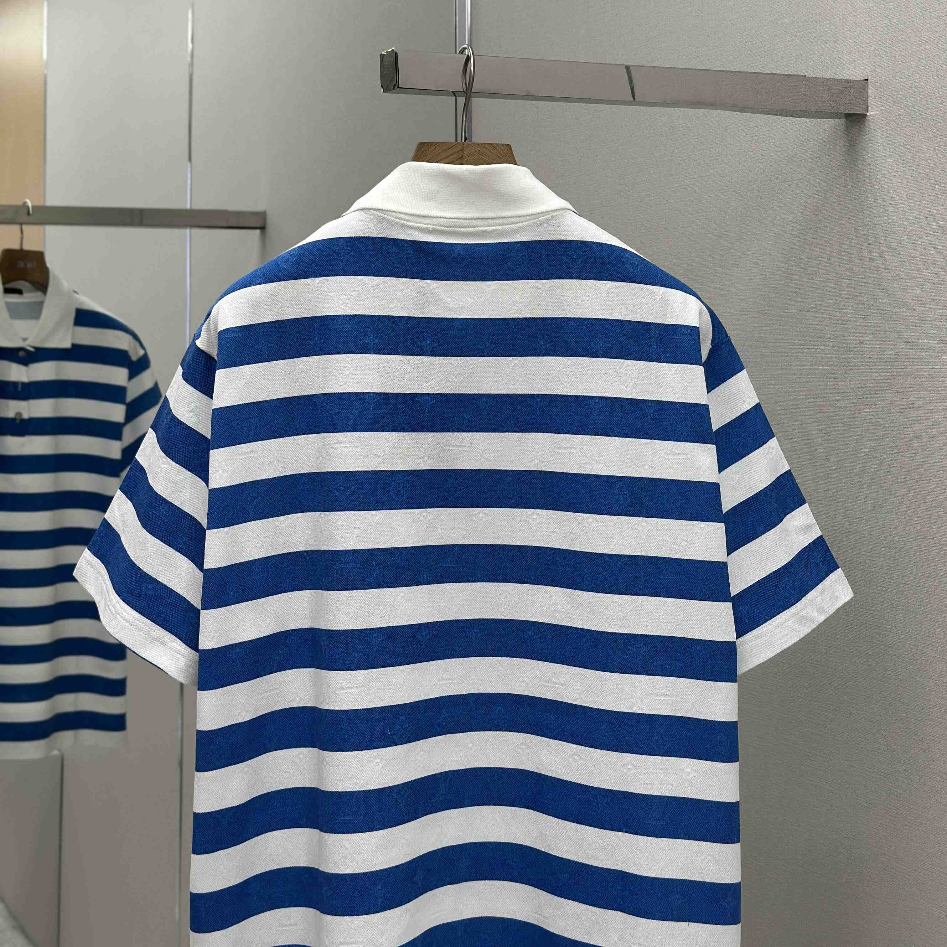 Louis Vuitton Monogram Striped Polo Shirt   1AHWB6 - FashionPlug