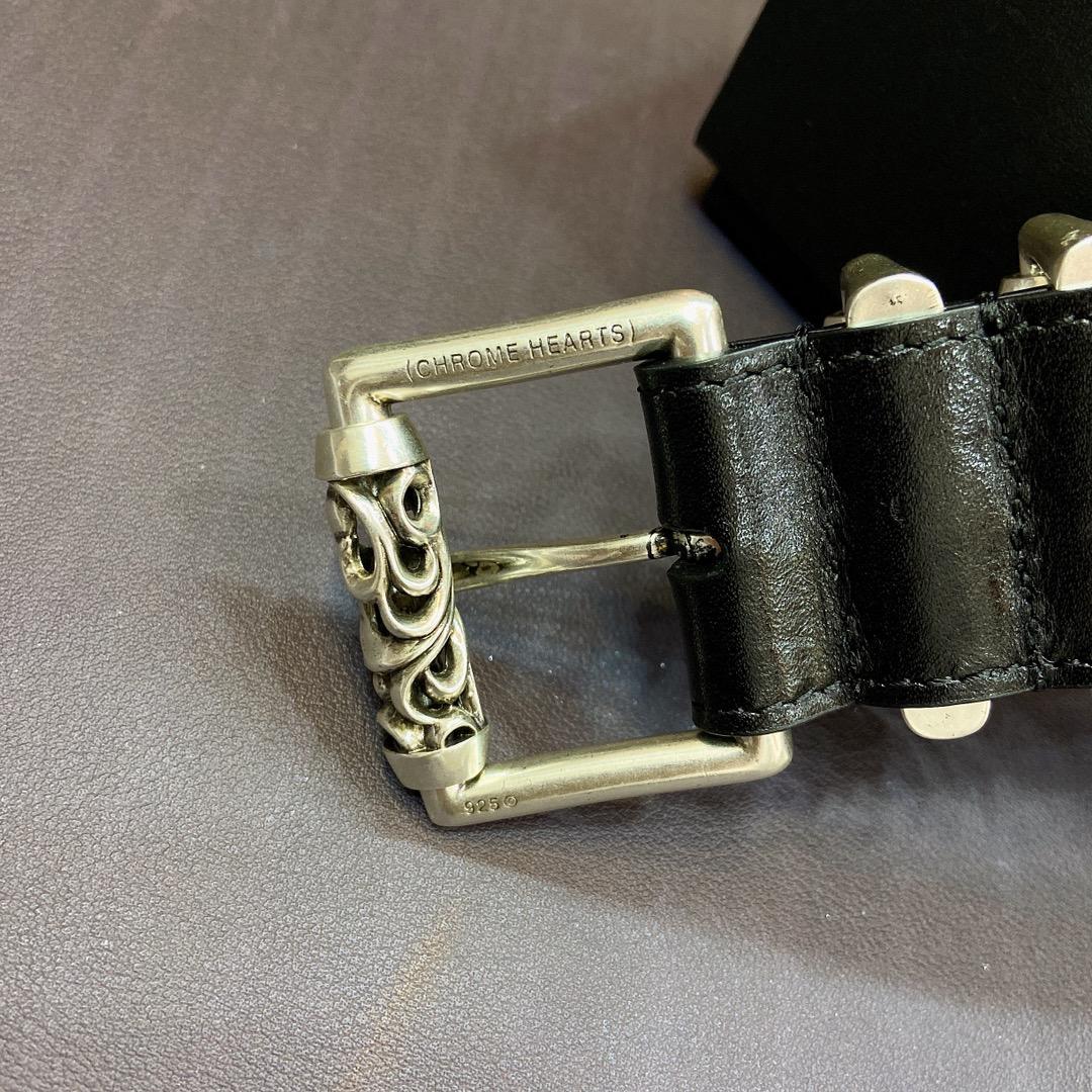 Chrome Hearts Leather Belt    3.8cm - FashionPlug