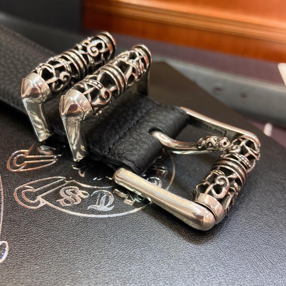 Chrome Hearts Leather Belt   - FashionPlug