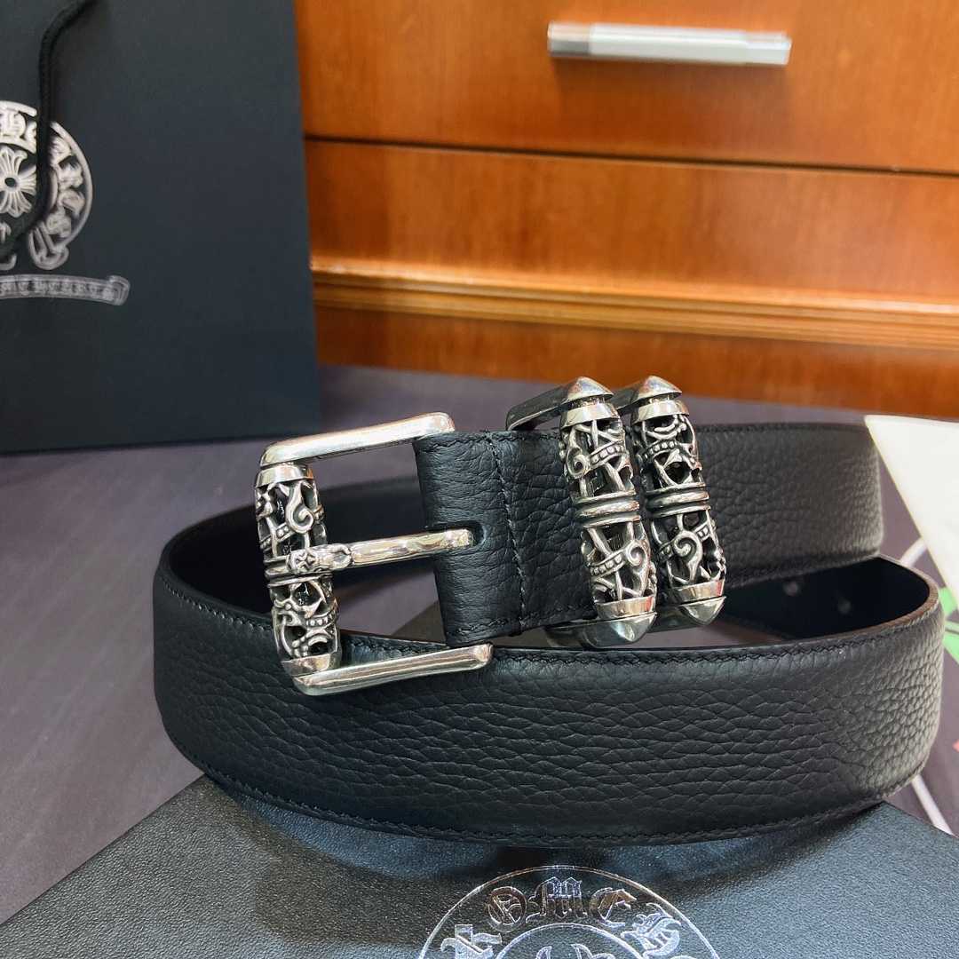Chrome Hearts Leather Belt   - FashionPlug